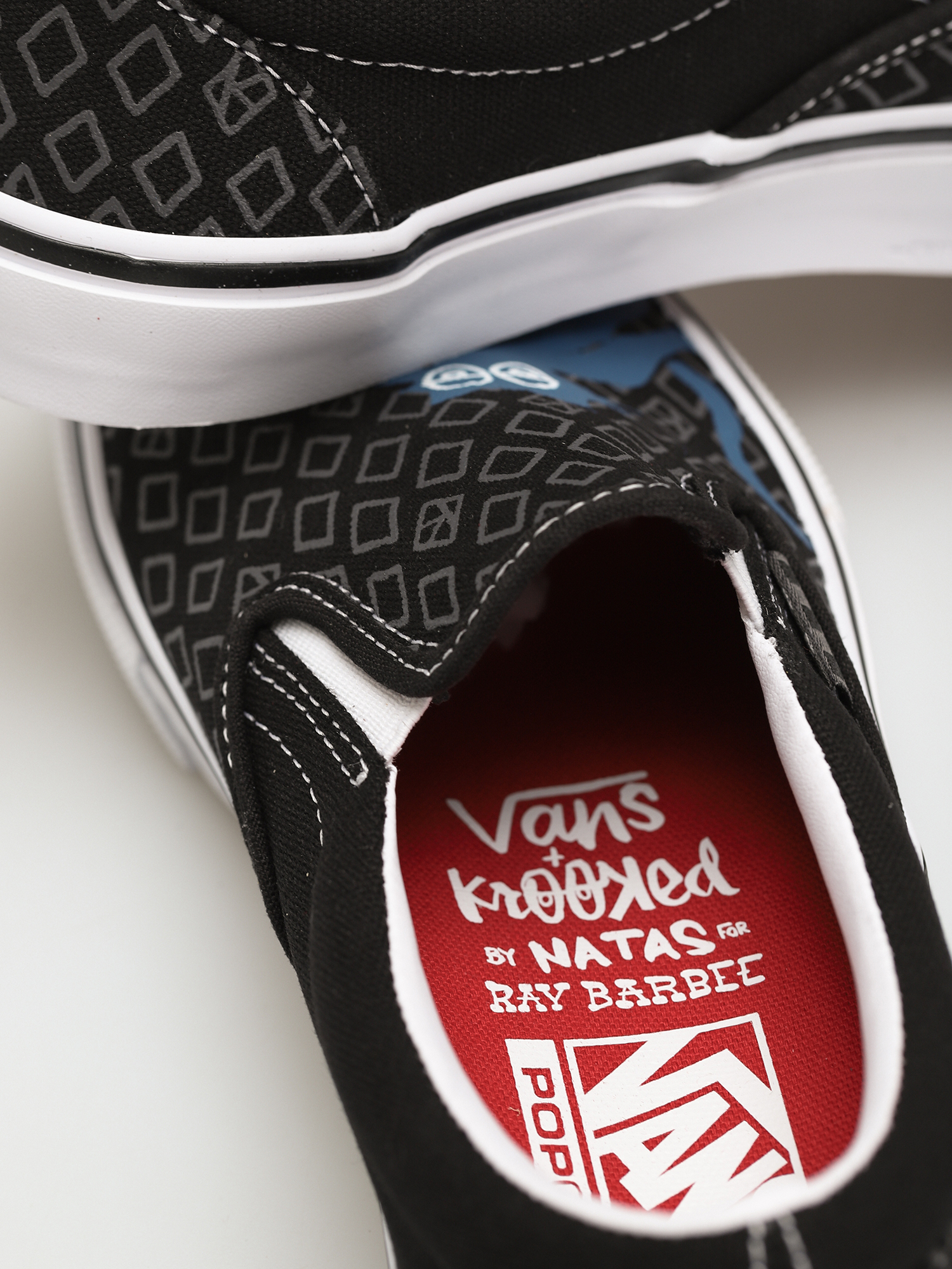 Buty Vans X KROOKED Skate Slip On (by natas for ray/black)