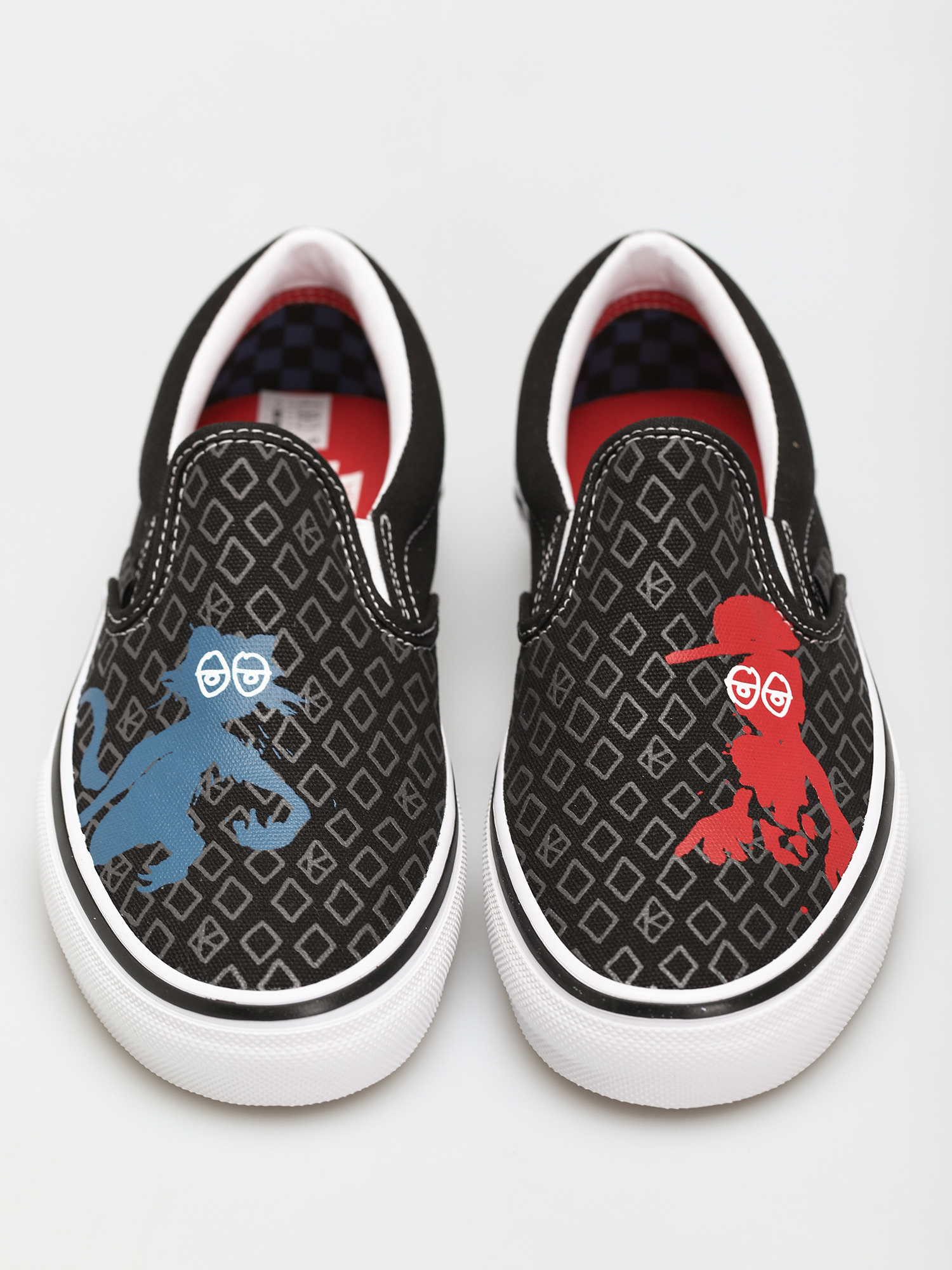 Buty Vans X KROOKED Skate Slip On (by natas for ray/black)