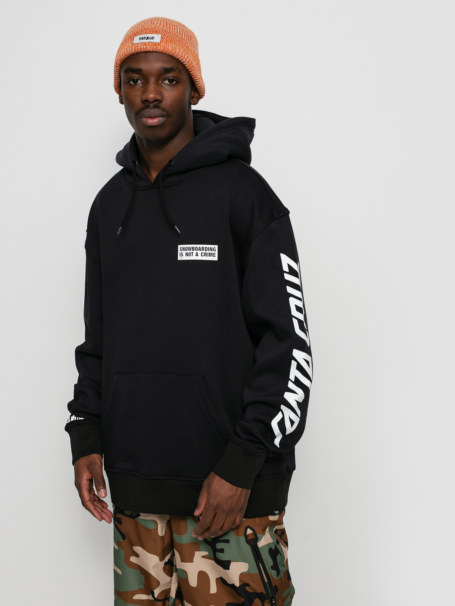Bluza z kapturem ThirtyTwo Santa Cruz Repel HD (black/white)