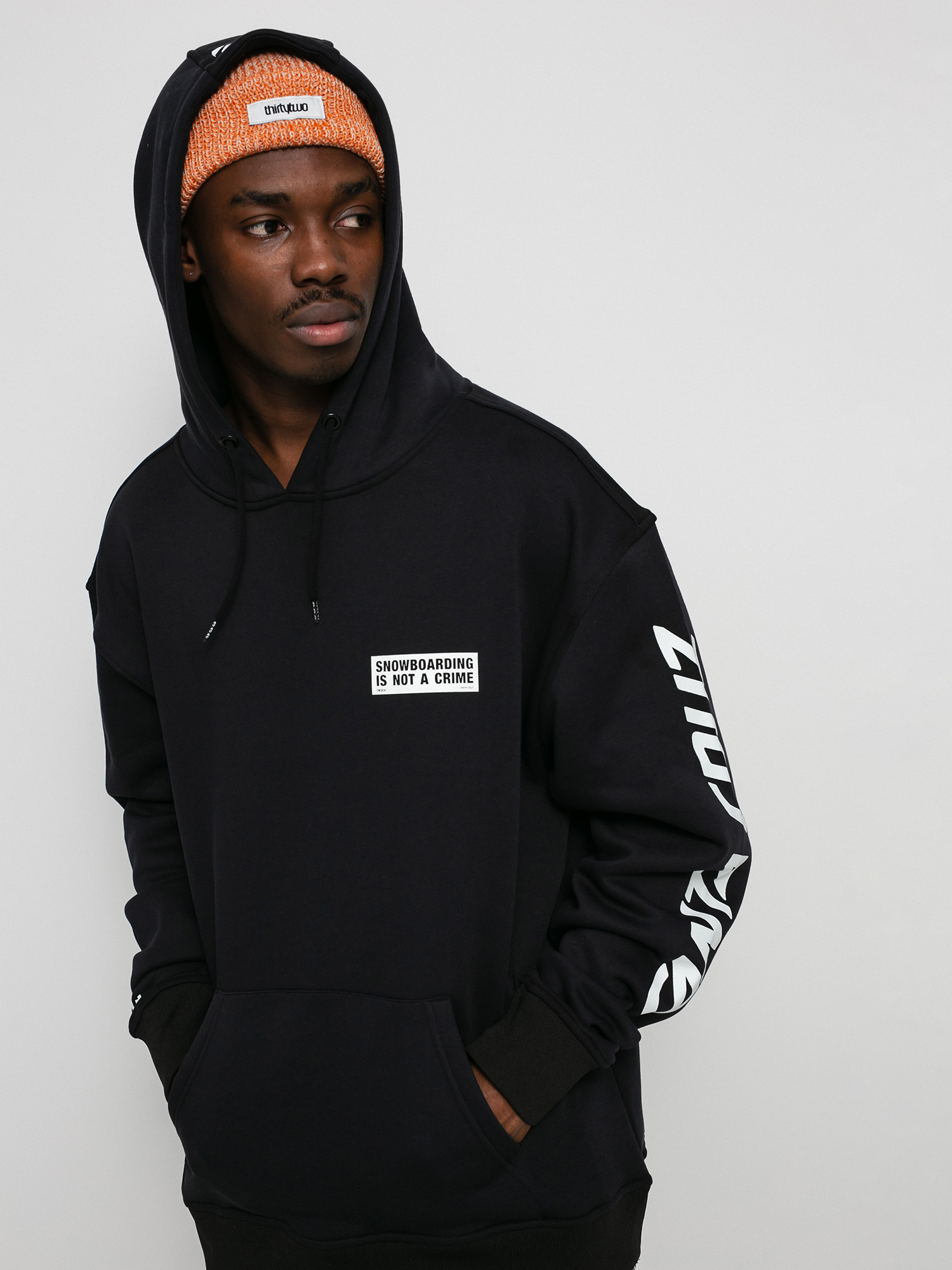Bluza z kapturem ThirtyTwo Santa Cruz Repel HD (black/white)