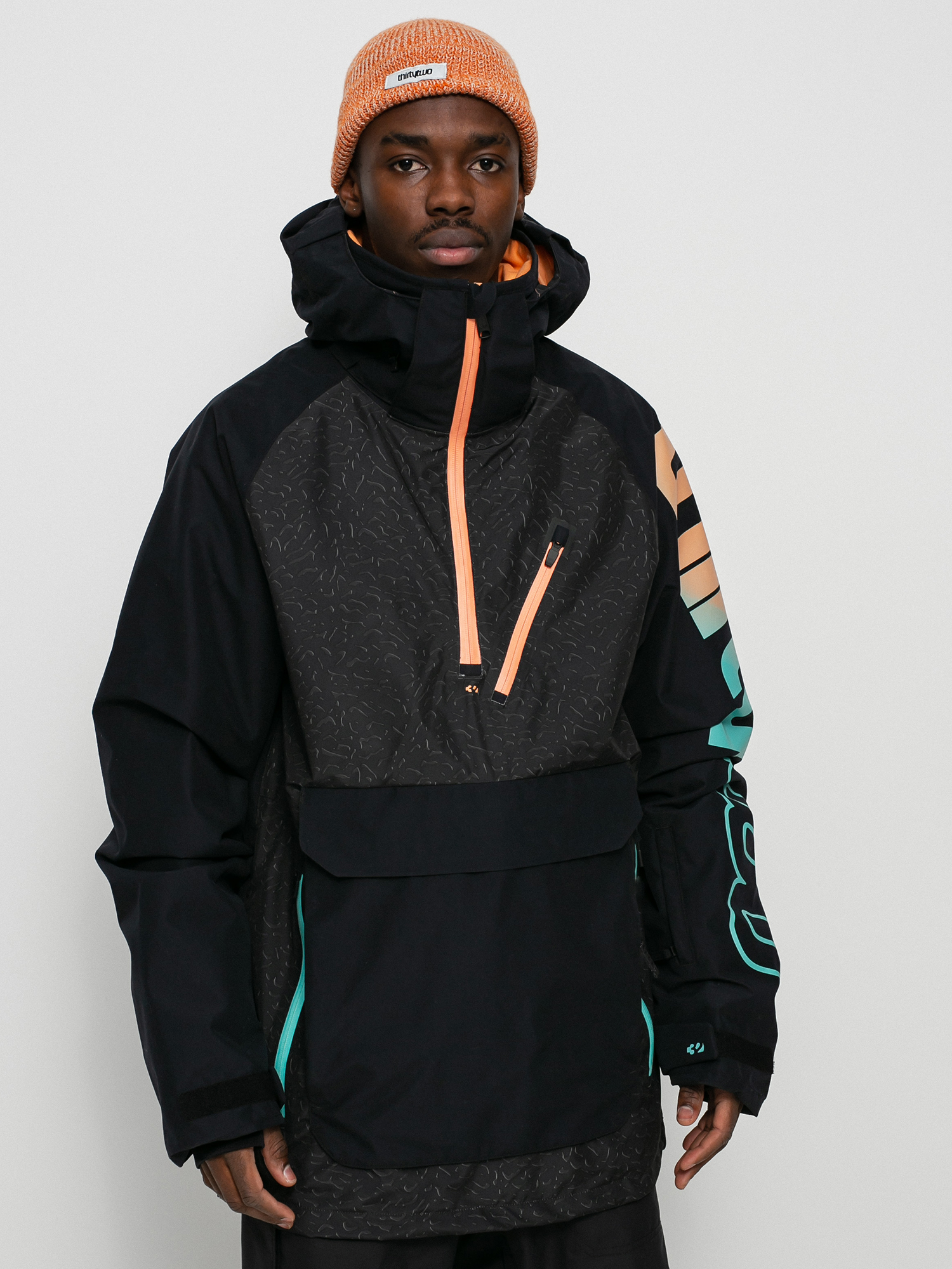Męska Kurtka snowboardowa ThirtyTwo New Anorak Need Name (black/print)