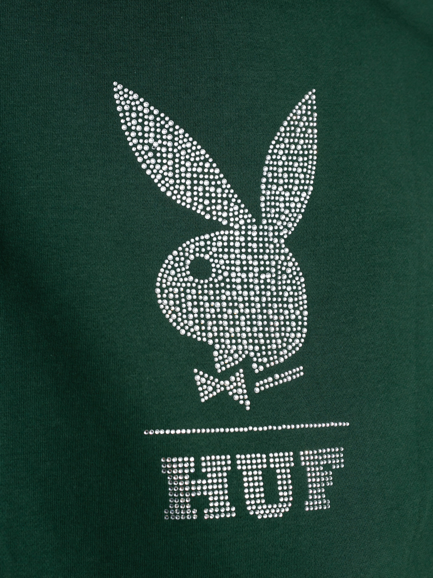 Bluza z kapturem HUF X Playboy Rhinestone HD (forest green)