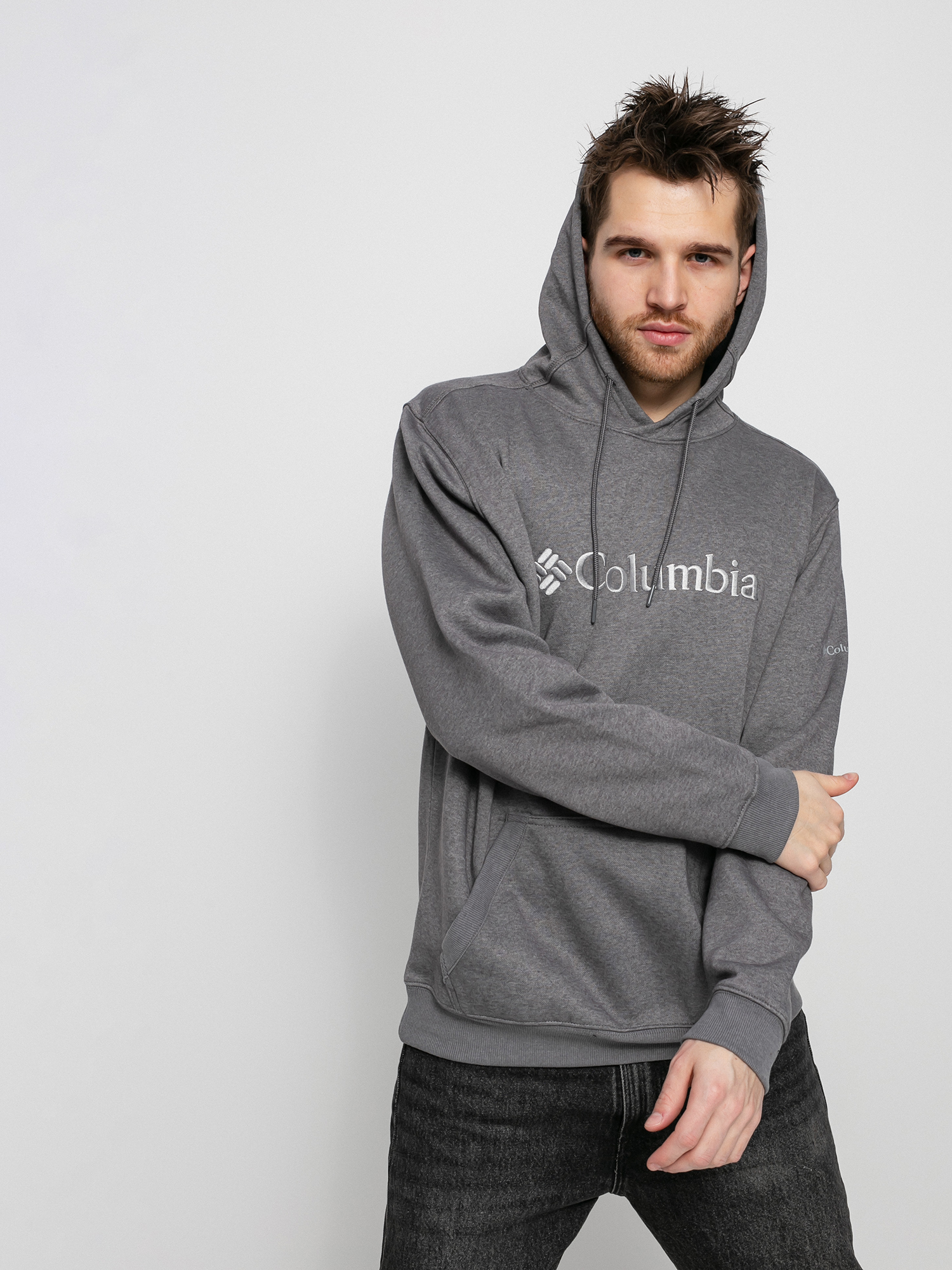 Bluza z kapturem Columbia CSC Basic Logo II HD (city grey heath)