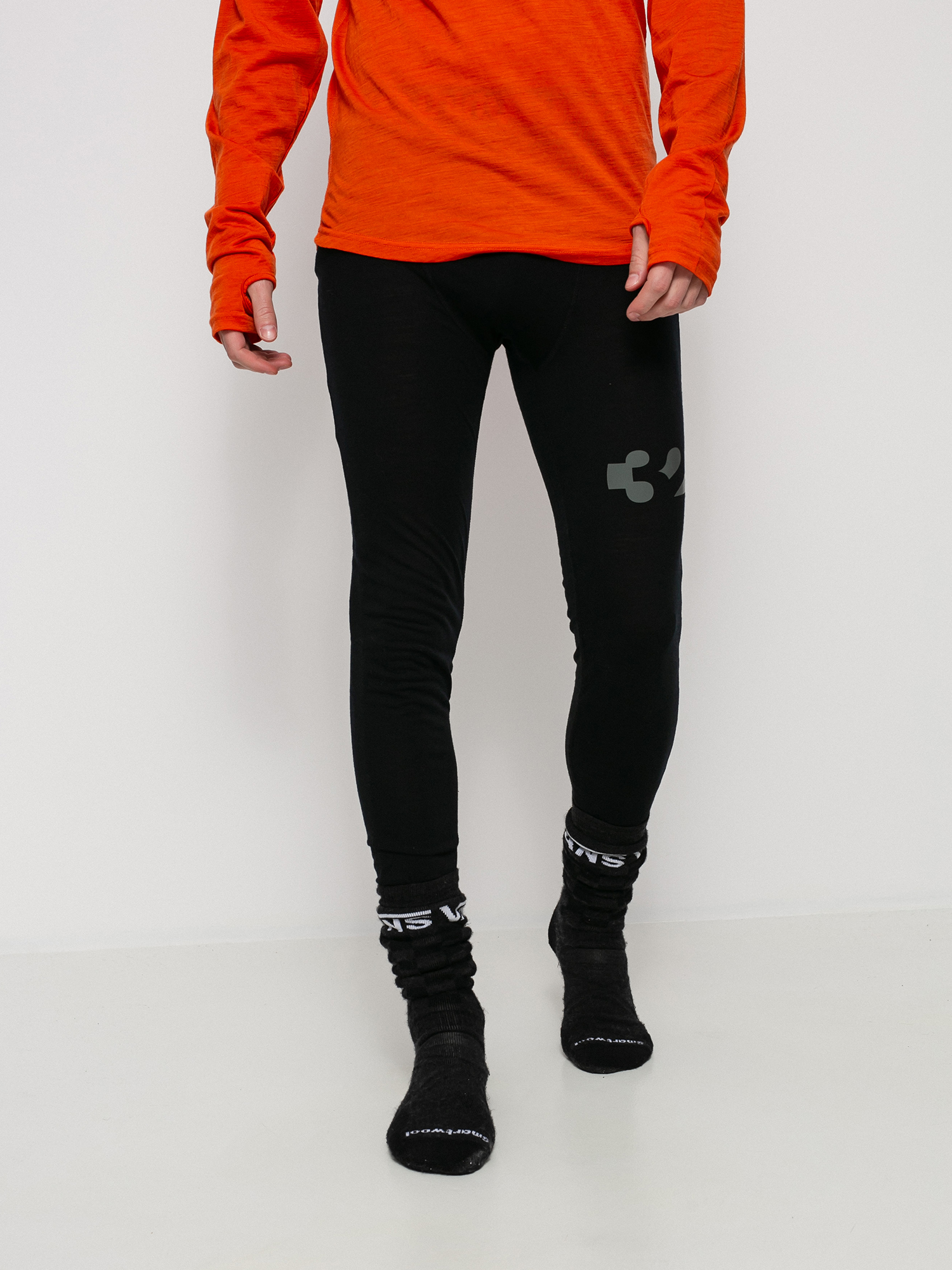 Męskie Legginsy aktywne ThirtyTwo Ridelite Merino (black/olive)
