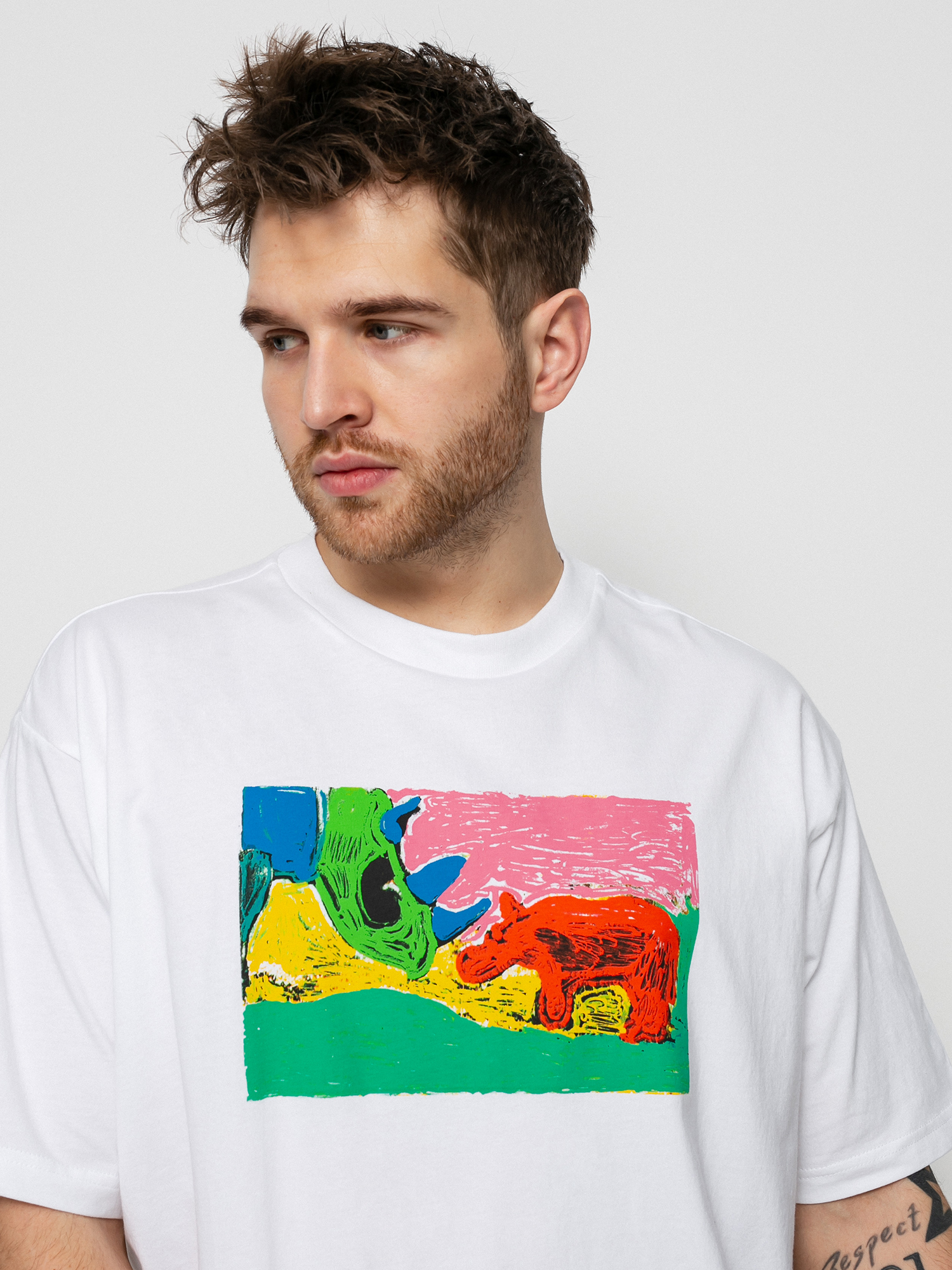T-shirt Levi's® Skate Graphic Box (painted rhino white)