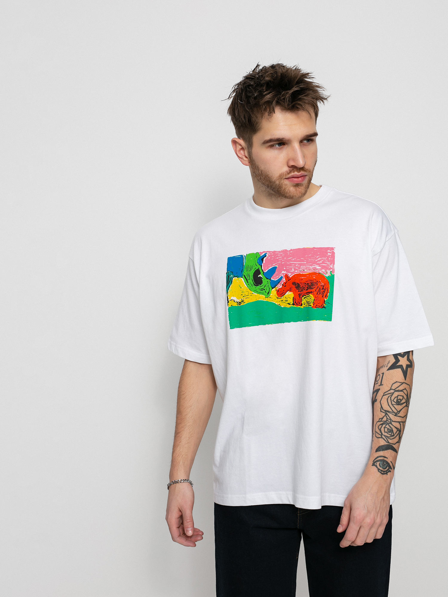 T-shirt Levi's® Skate Graphic Box (painted rhino white)