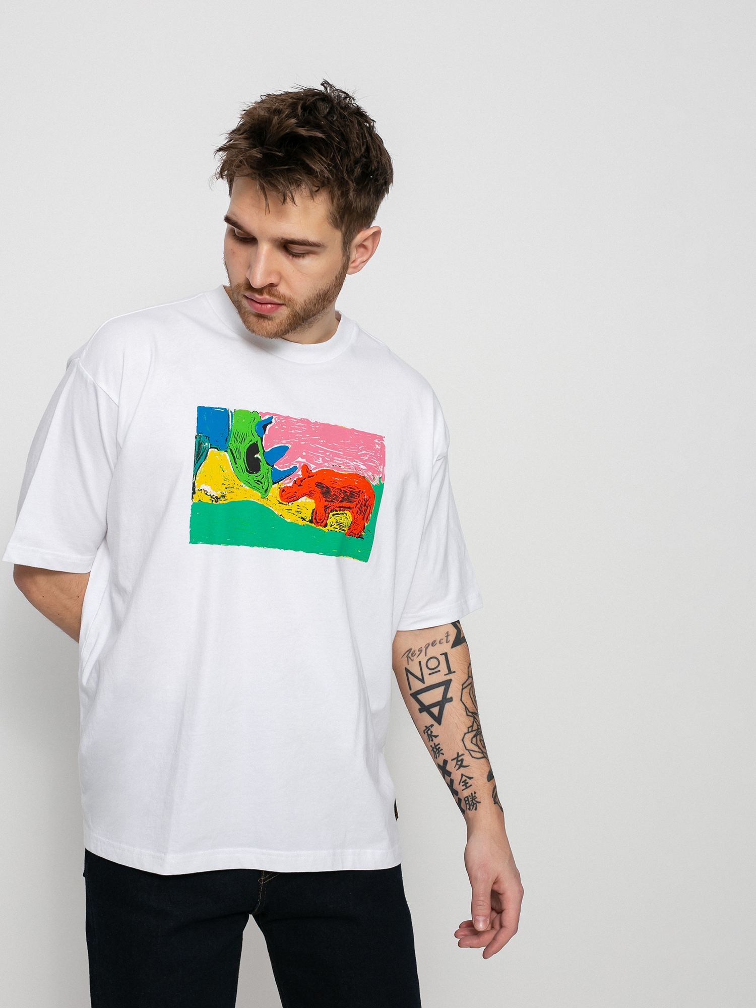 T-shirt Levi's® Skate Graphic Box (painted rhino white)
