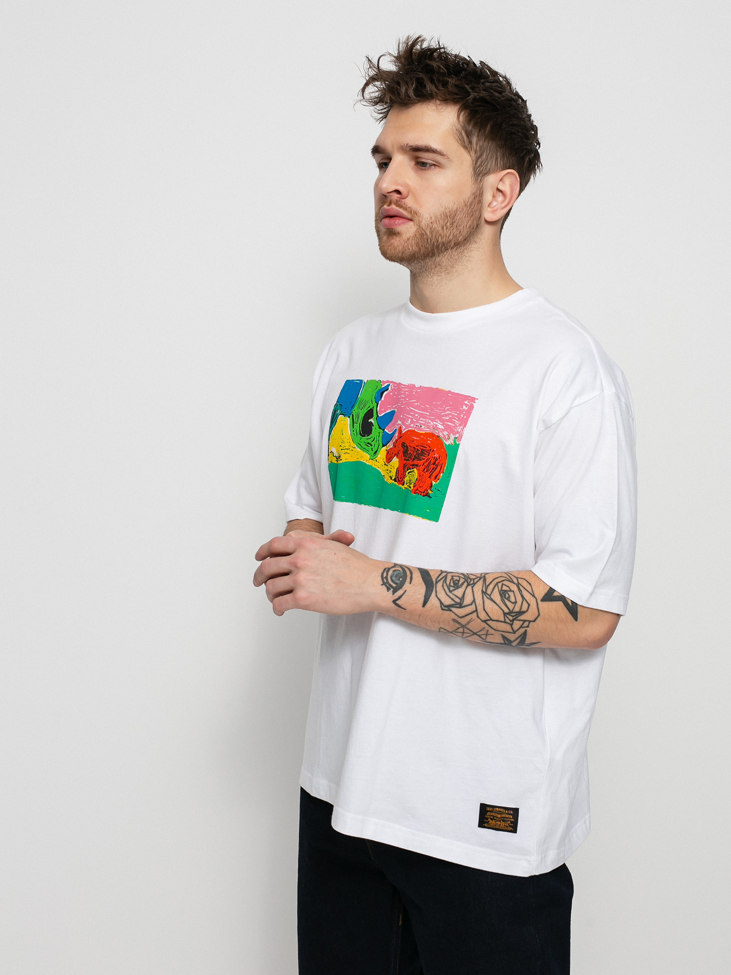 T-shirt Levi's® Skate Graphic Box (painted rhino white)