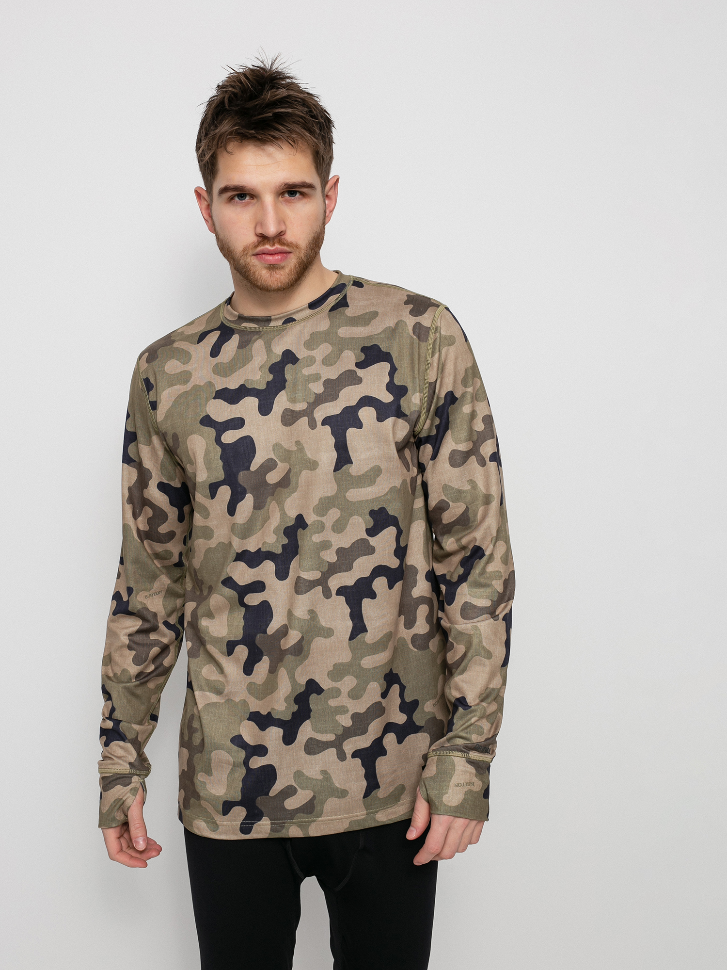 Męski Longsleeve aktywny Burton Midweight Base Layer (martini olive terra camo)