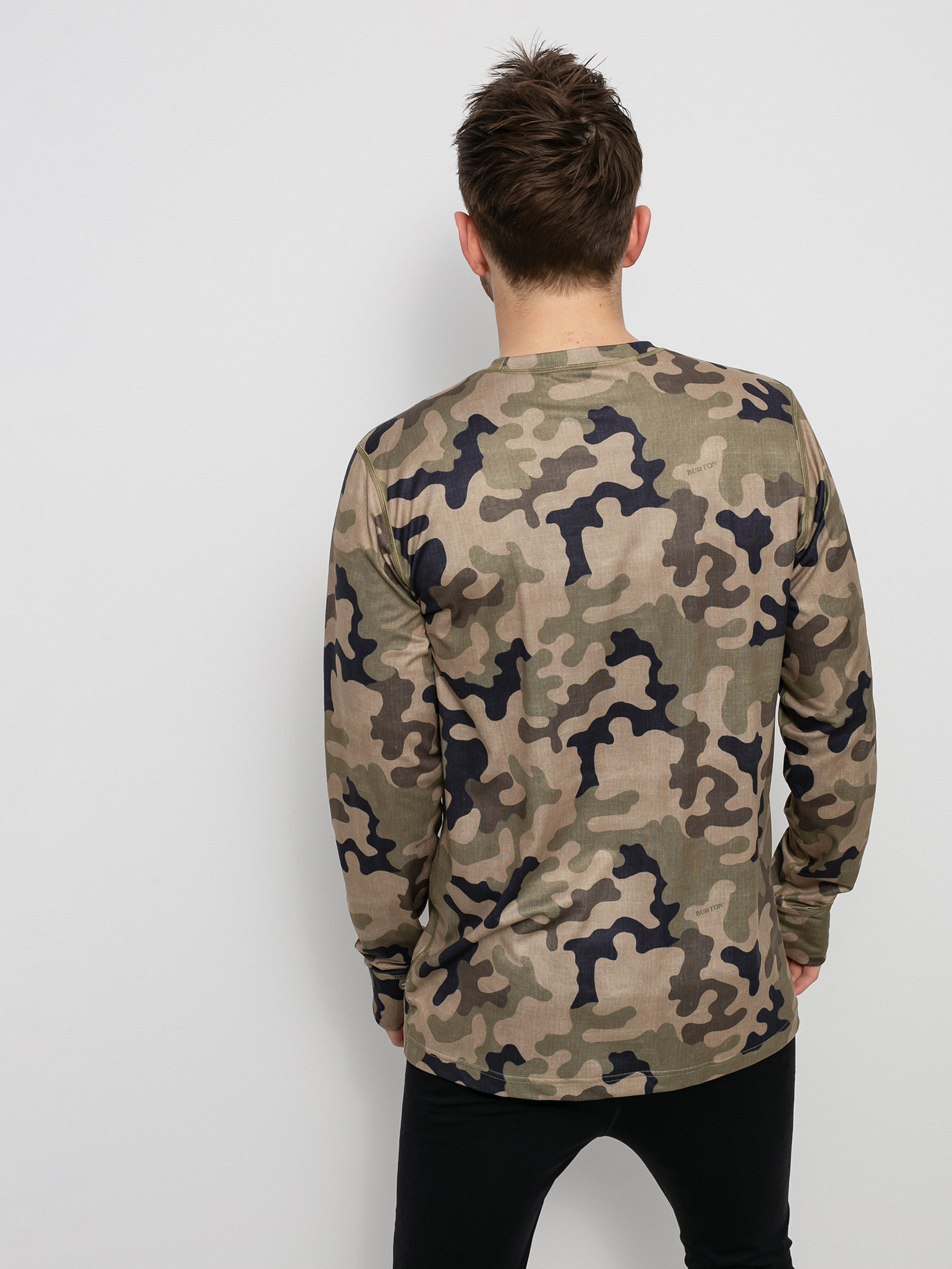 Męski Longsleeve aktywny Burton Midweight Base Layer (martini olive terra camo)