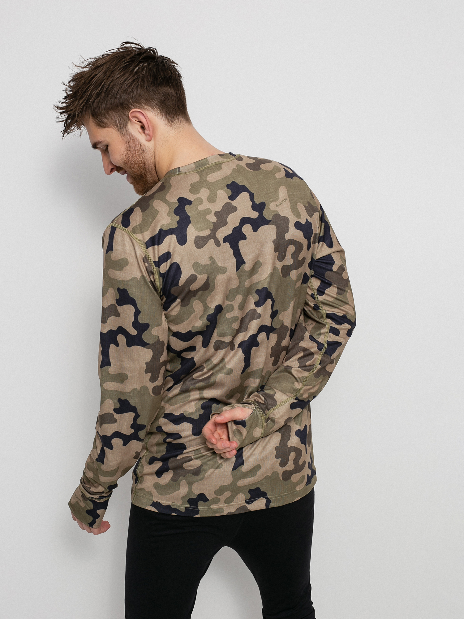 Męski Longsleeve aktywny Burton Midweight Base Layer (martini olive terra camo)