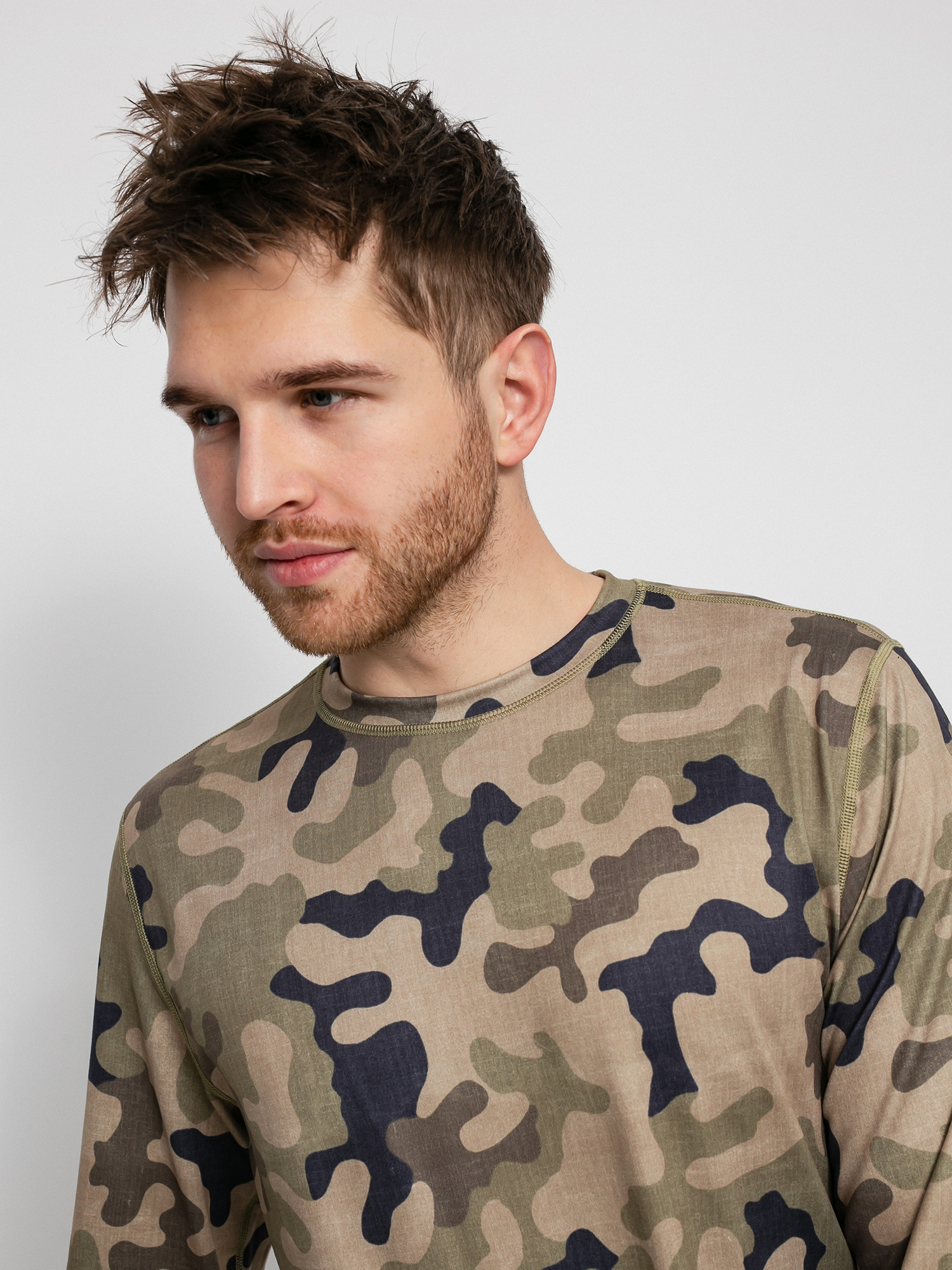 Męski Longsleeve aktywny Burton Midweight Base Layer (martini olive terra camo)