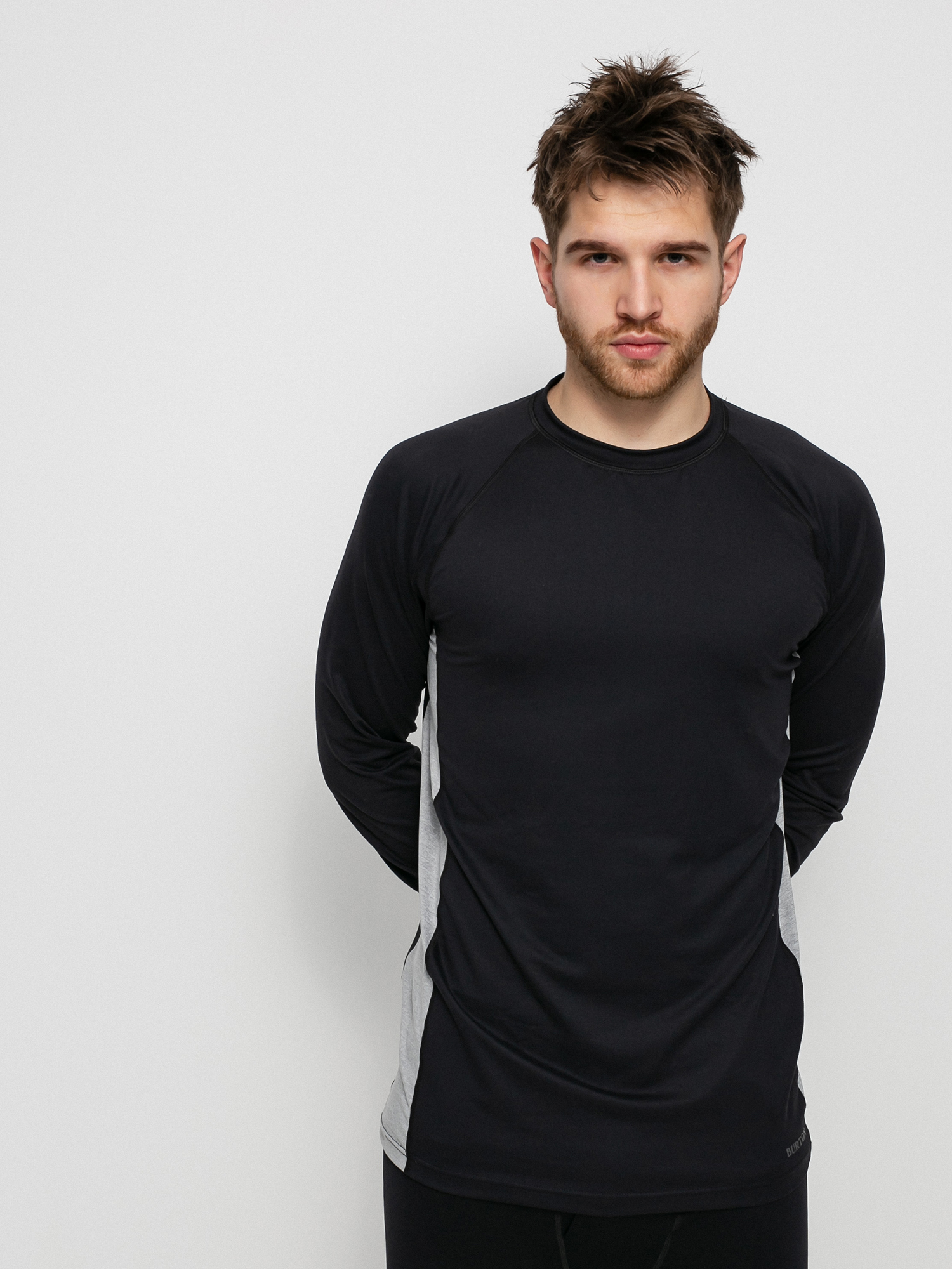 Longsleeve aktywny Burton Midweight X Base Layer (true black/gray heather)