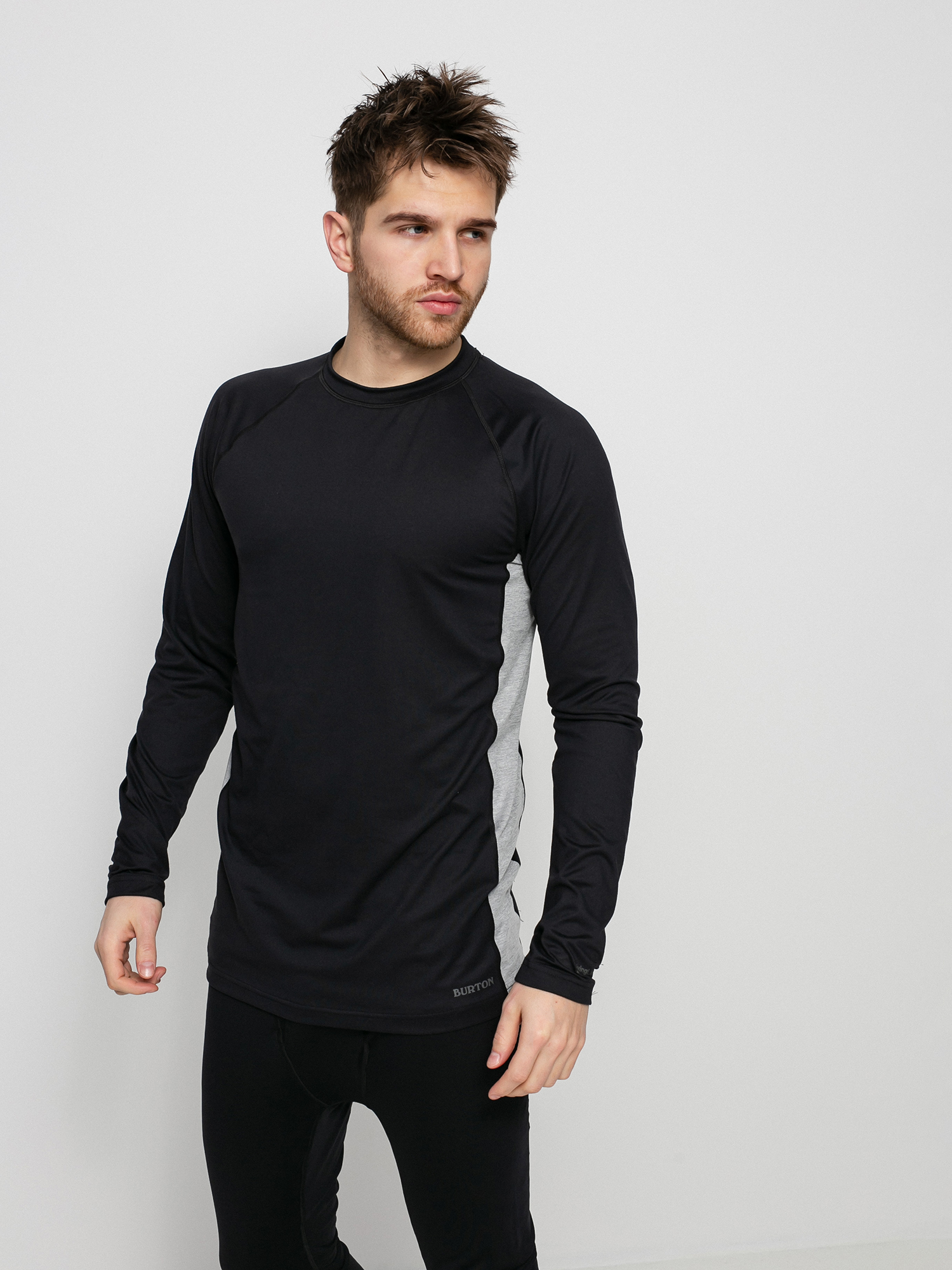 Męski Longsleeve aktywny Burton Midweight X Base Layer (true black/gray heather)