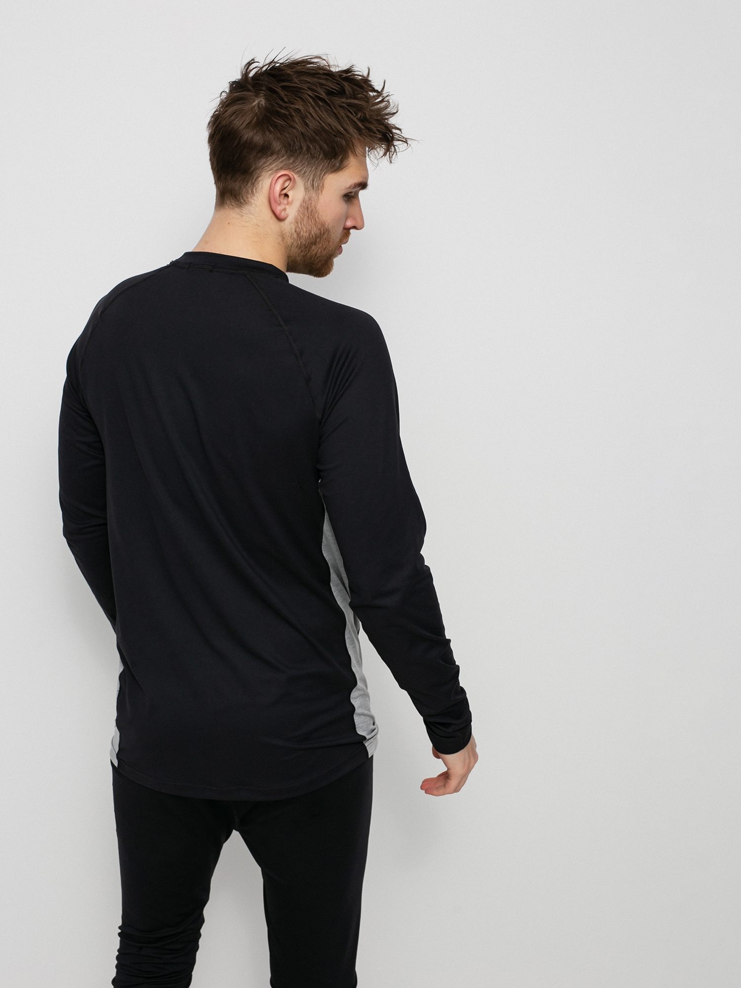 Męski Longsleeve aktywny Burton Midweight X Base Layer (true black/gray heather)