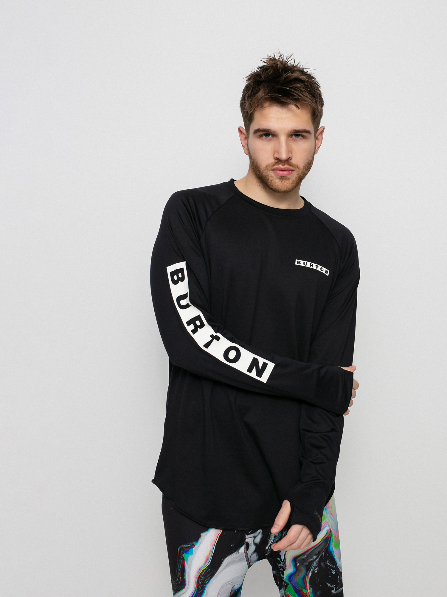Męski Longsleeve aktywny Burton Roadie Base Layer Tech (true black)