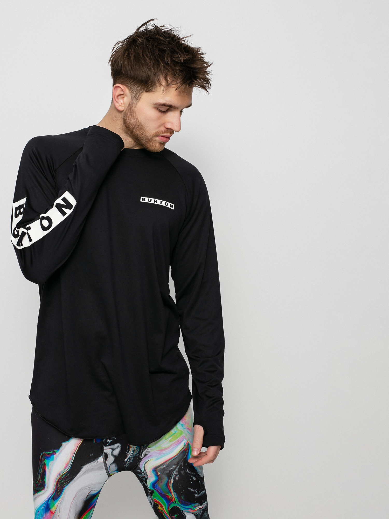 Męski Longsleeve aktywny Burton Roadie Base Layer Tech (true black)