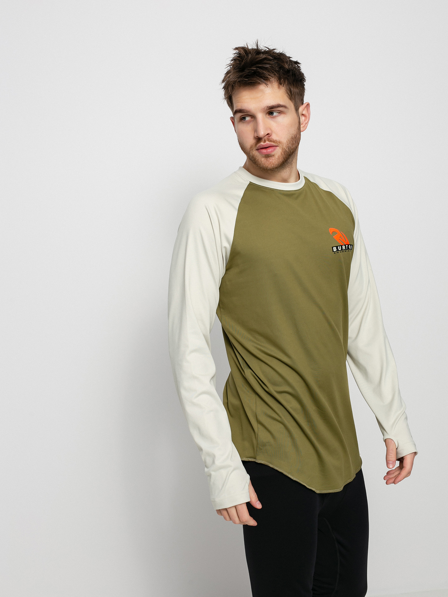 Męski Longsleeve aktywny Burton Roadie Base Layer Tech (martini olive)