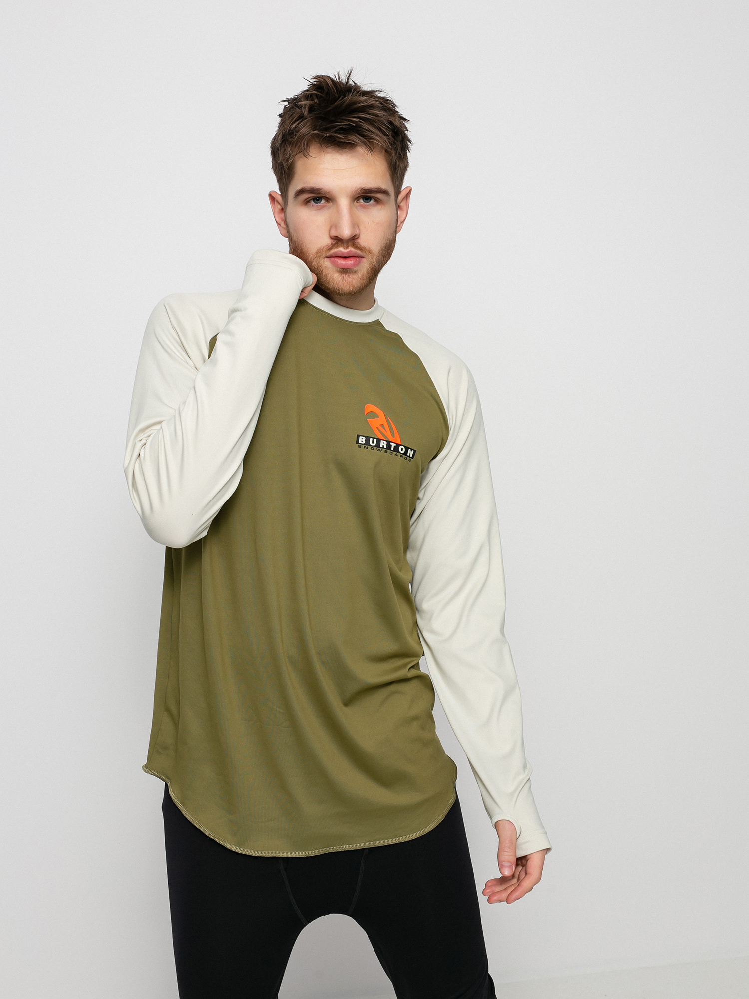 Męski Longsleeve aktywny Burton Roadie Base Layer Tech (martini olive)