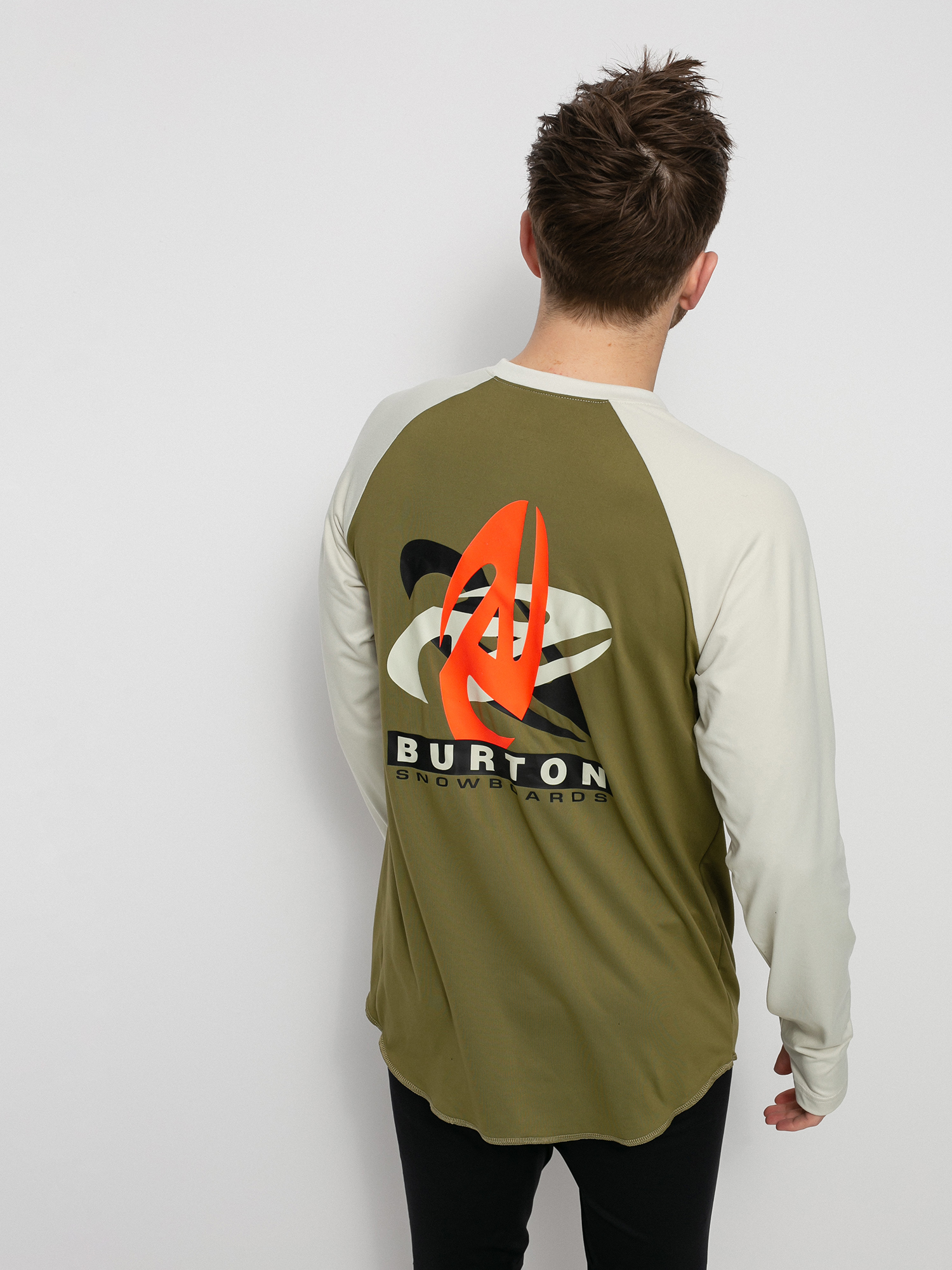 Męski Longsleeve aktywny Burton Roadie Base Layer Tech (martini olive)