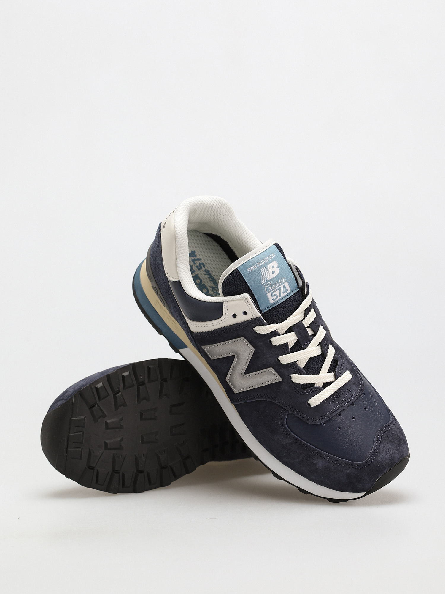 new balance 574 blue trainers