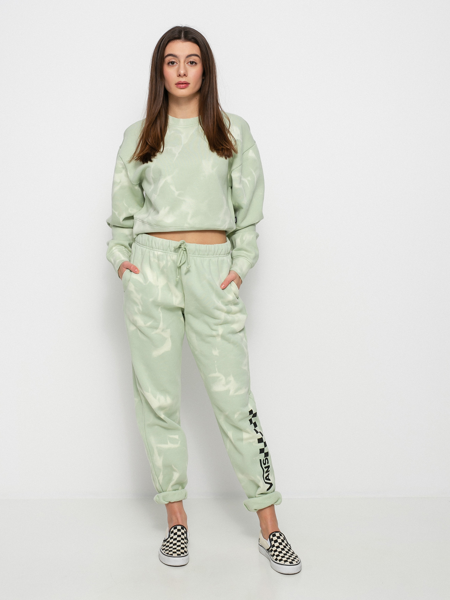 Bluza Vans Water Wash Crop Wmn (celadon green)