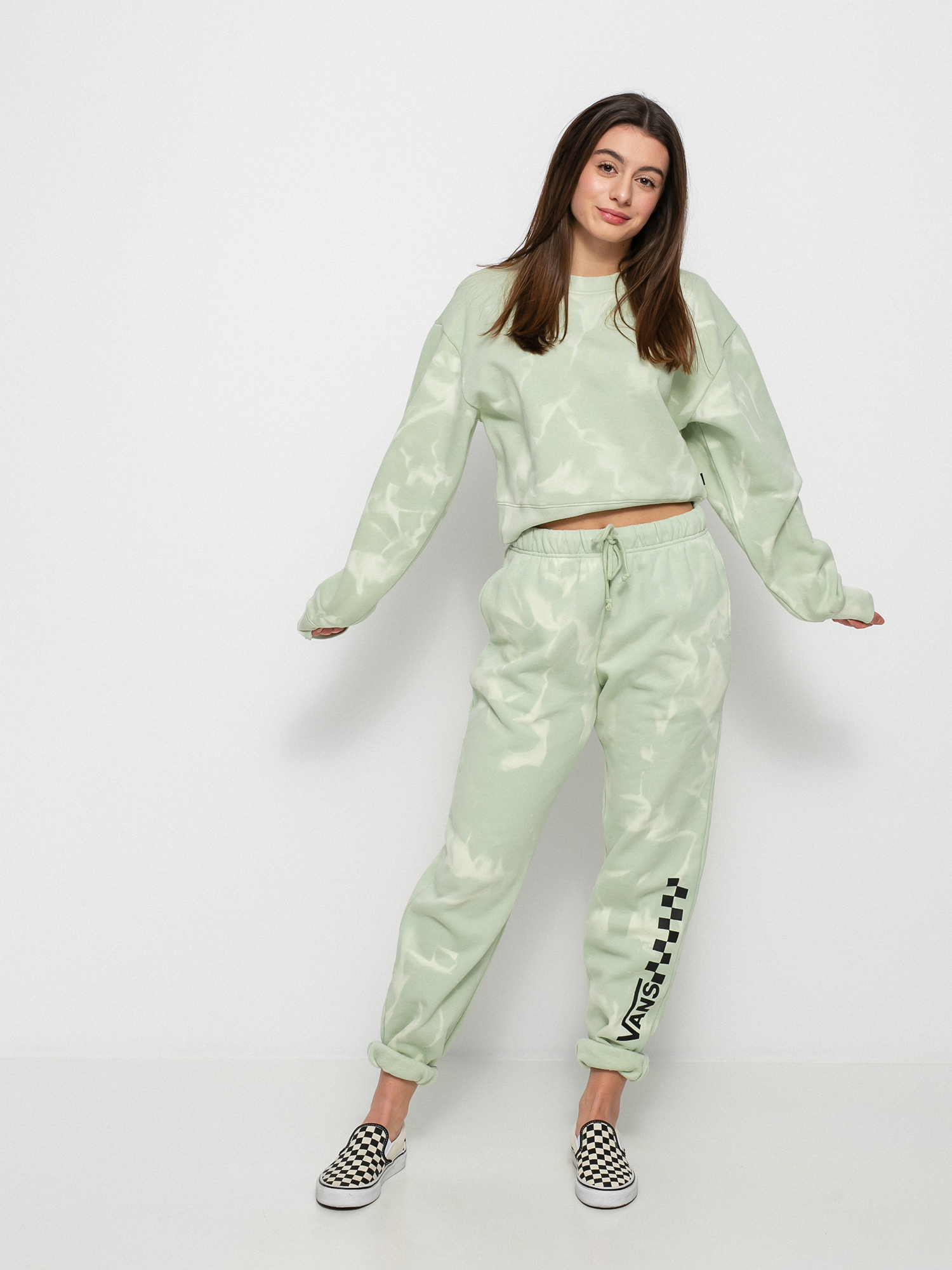 Bluza Vans Water Wash Crop Wmn (celadon green)