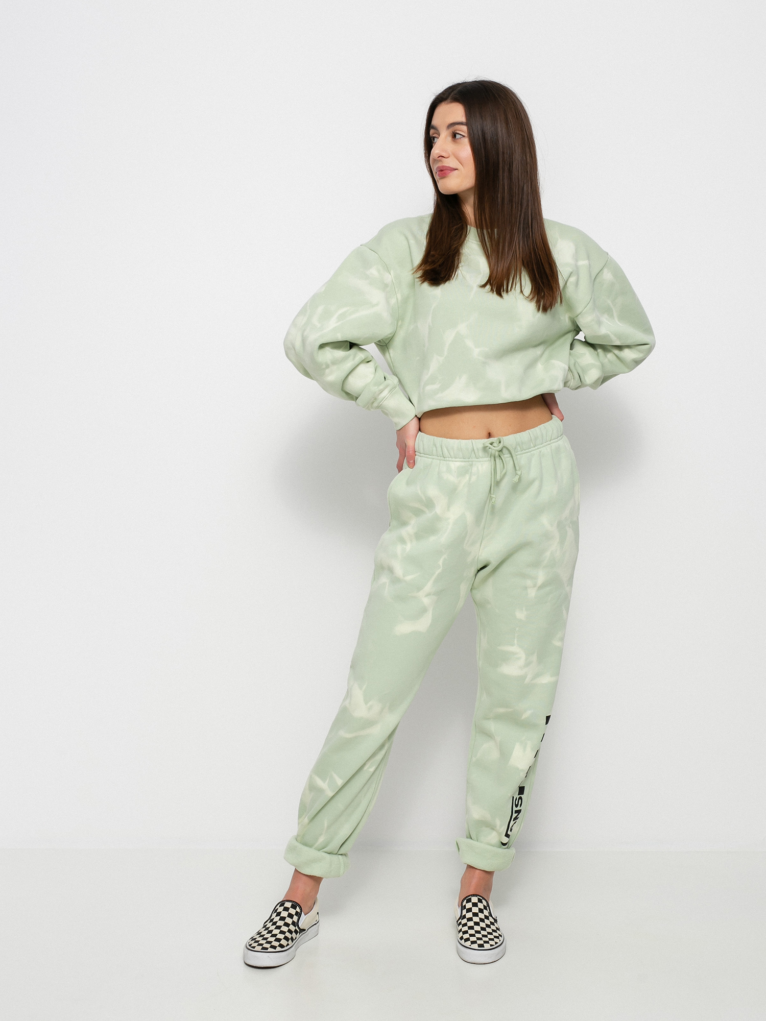 Bluza Vans Water Wash Crop Wmn (celadon green)