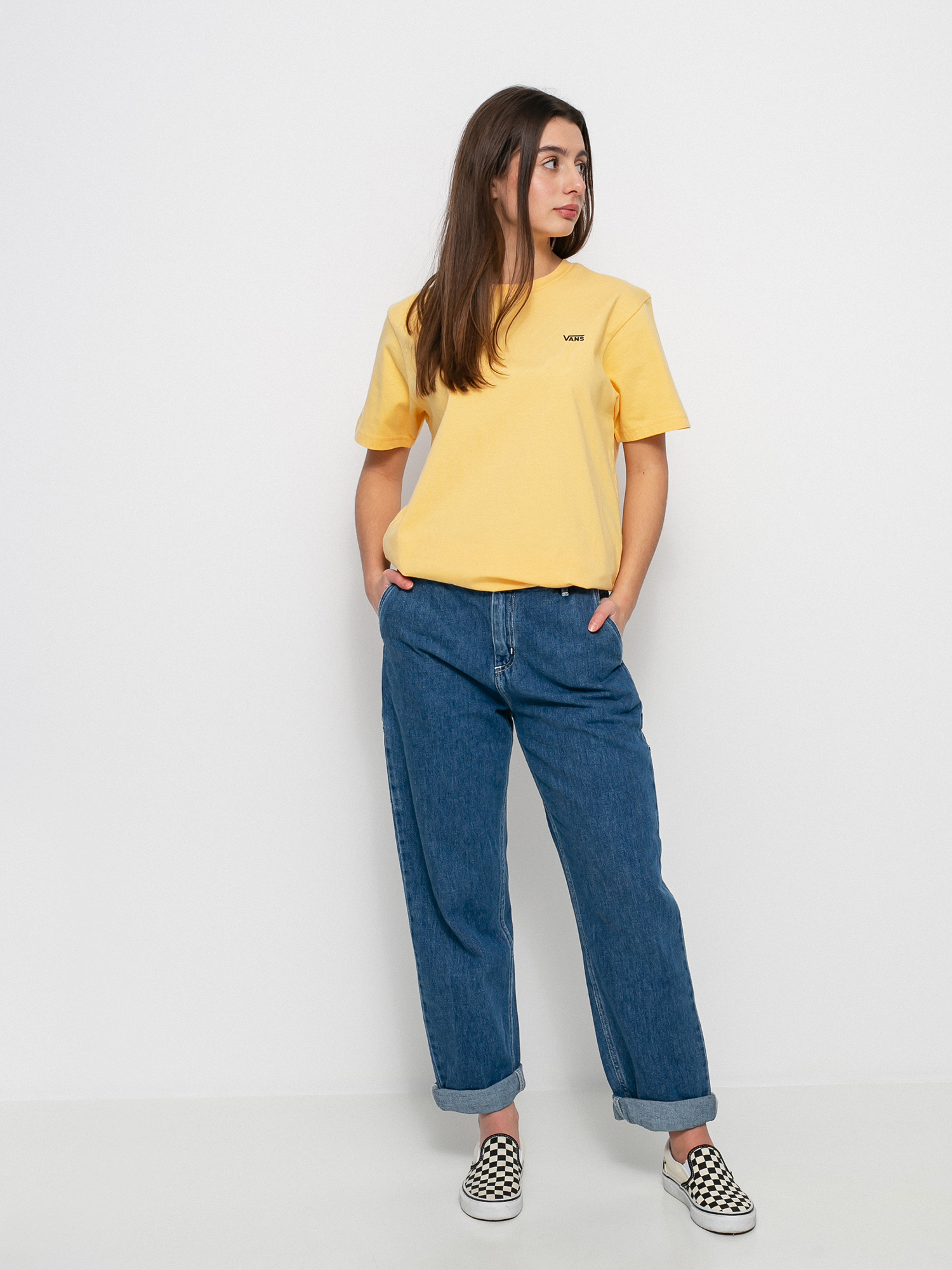 T-shirt Vans Left Chest Colorblock Em Wmn (flax)
