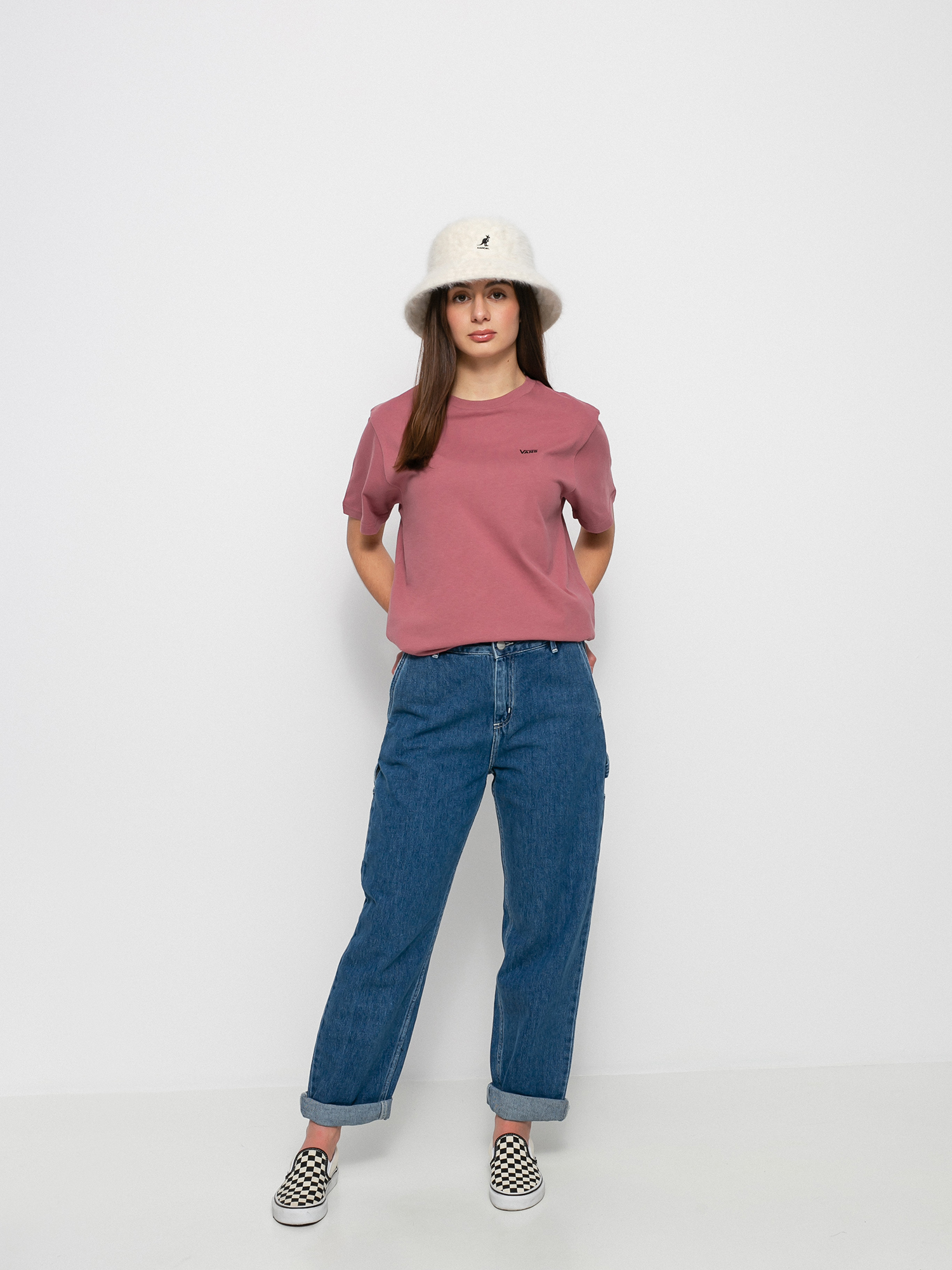 T-shirt Vans Left Chest Colorblock Em Wmn (deco rose)