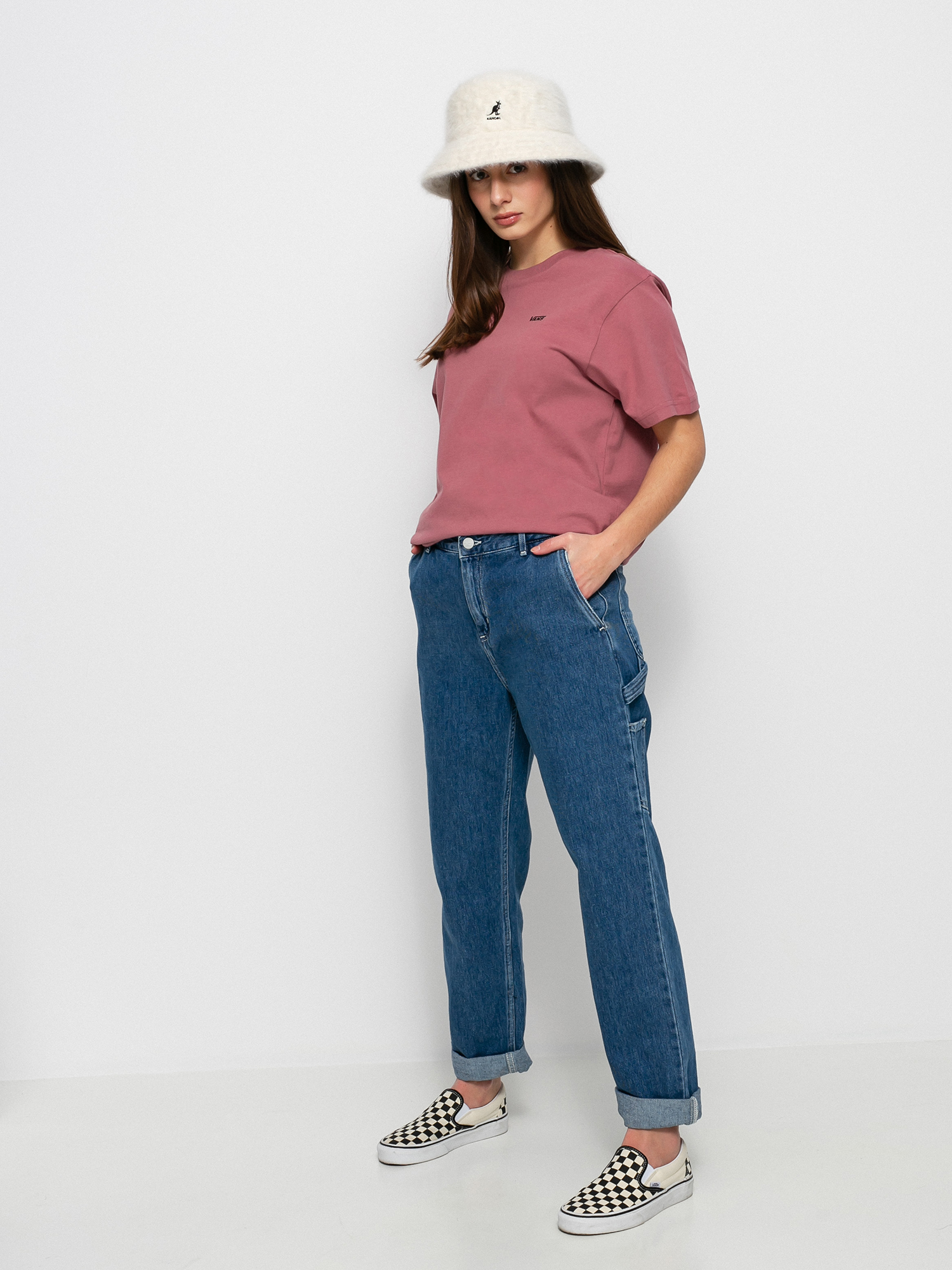 T-shirt Vans Left Chest Colorblock Em Wmn (deco rose)