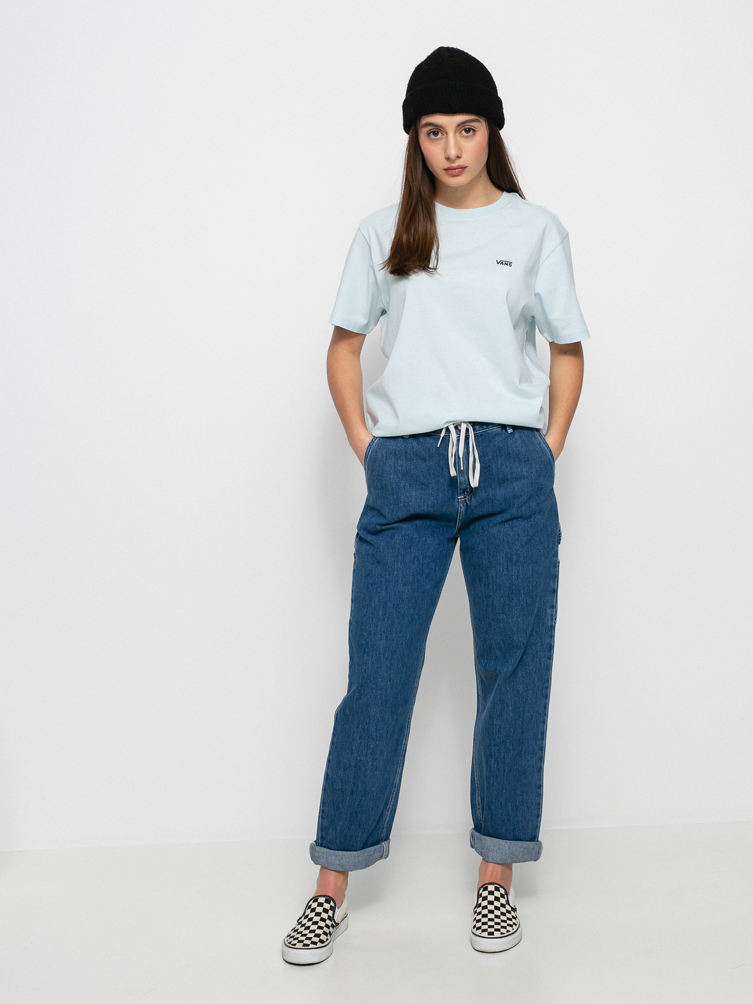 T-shirt Vans Left Chest Colorblock Em Wmn (delicate blue)