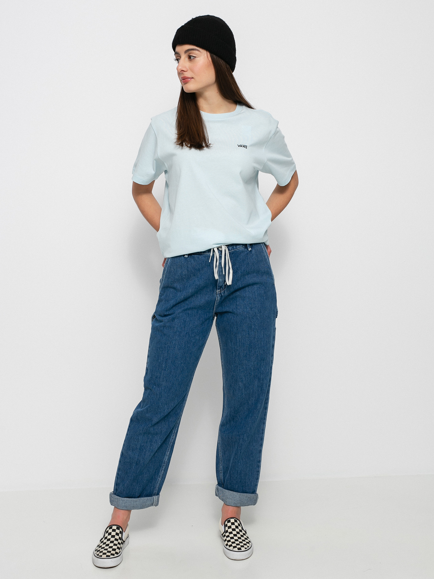 T-shirt Vans Left Chest Colorblock Em Wmn (delicate blue)