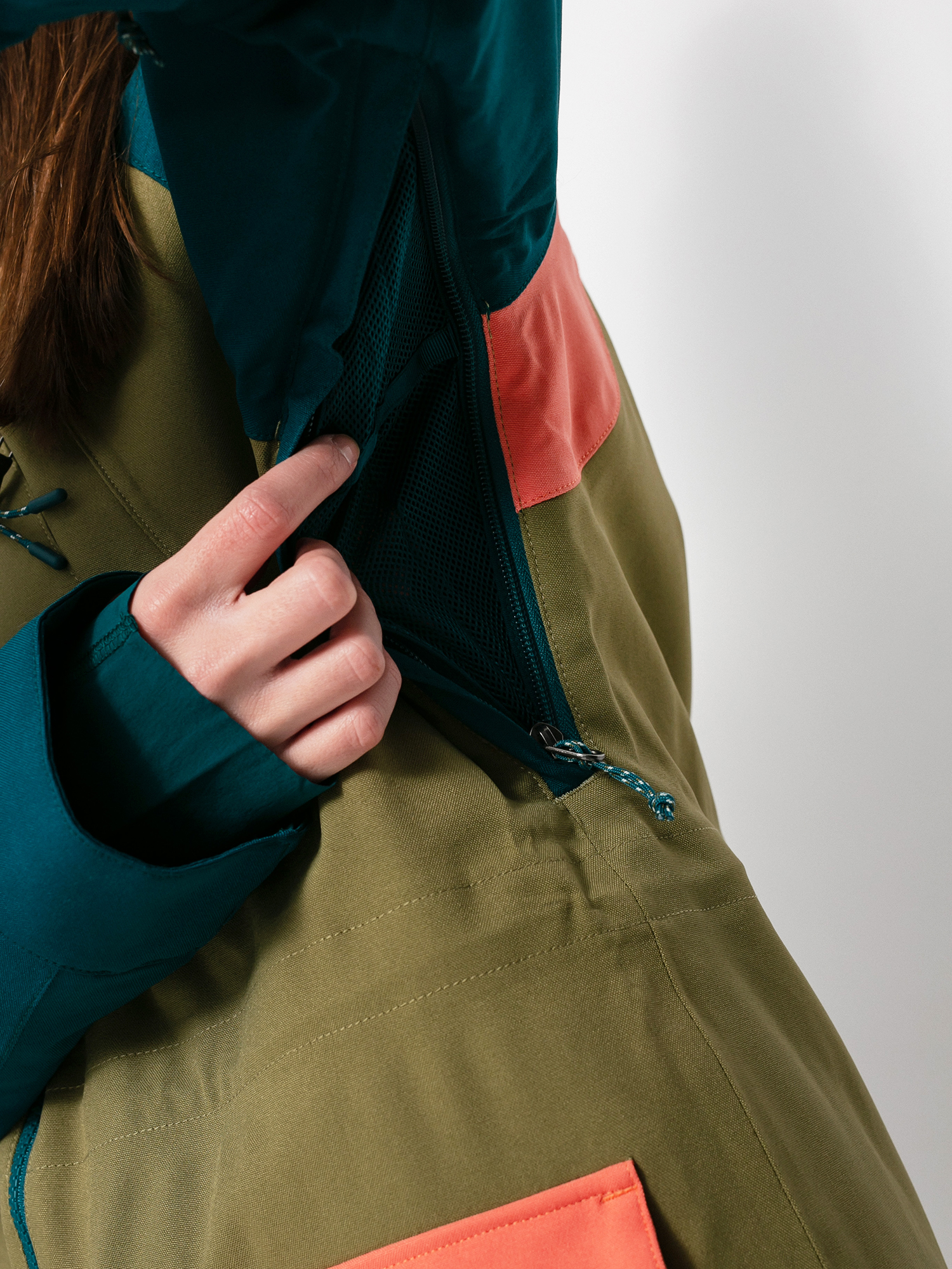 Damska Kurtka snowboardowa Burton Prowess (shaded spruce/martini olive/persimmon)