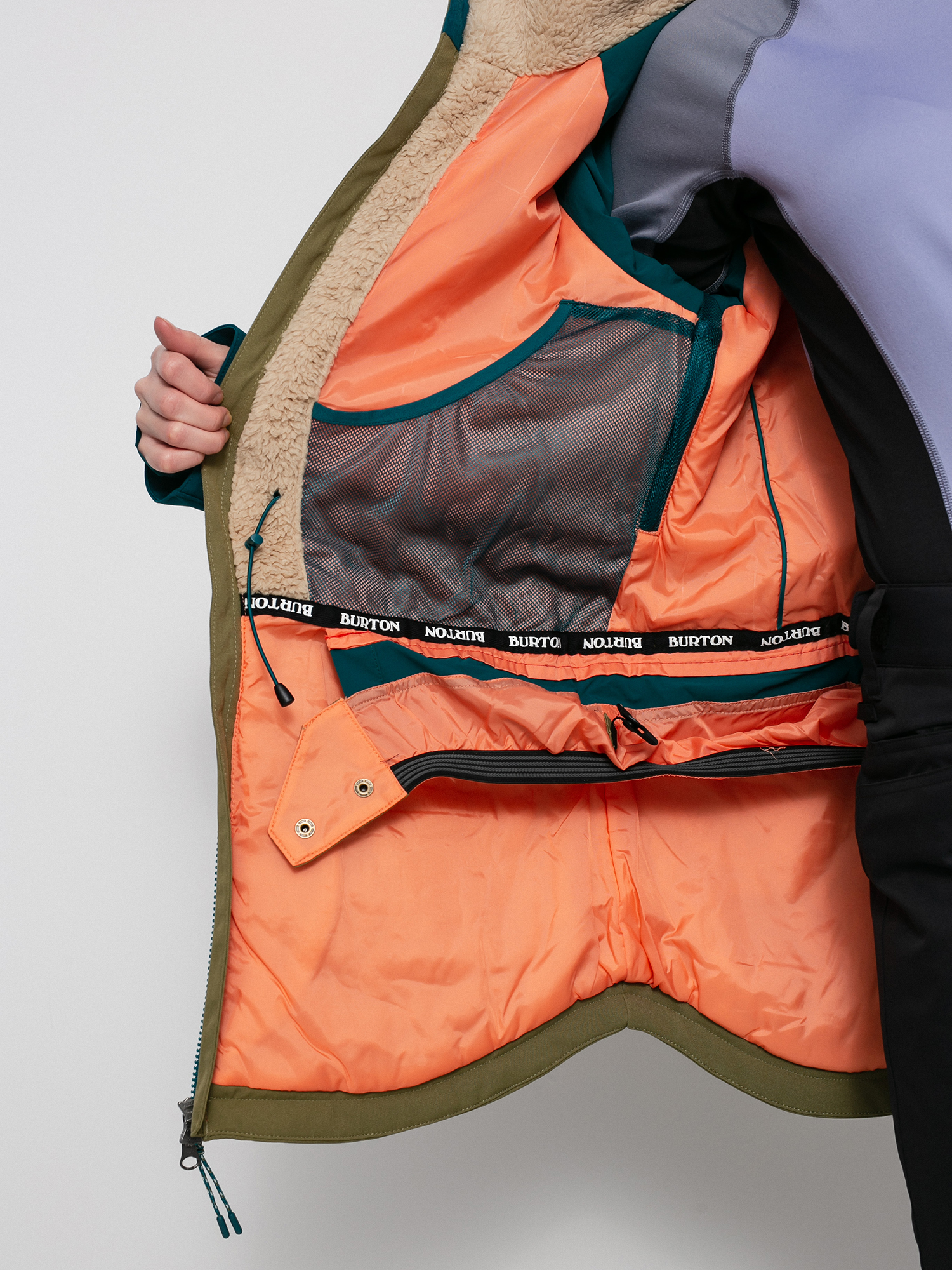 Damska Kurtka snowboardowa Burton Prowess (shaded spruce/martini olive/persimmon)