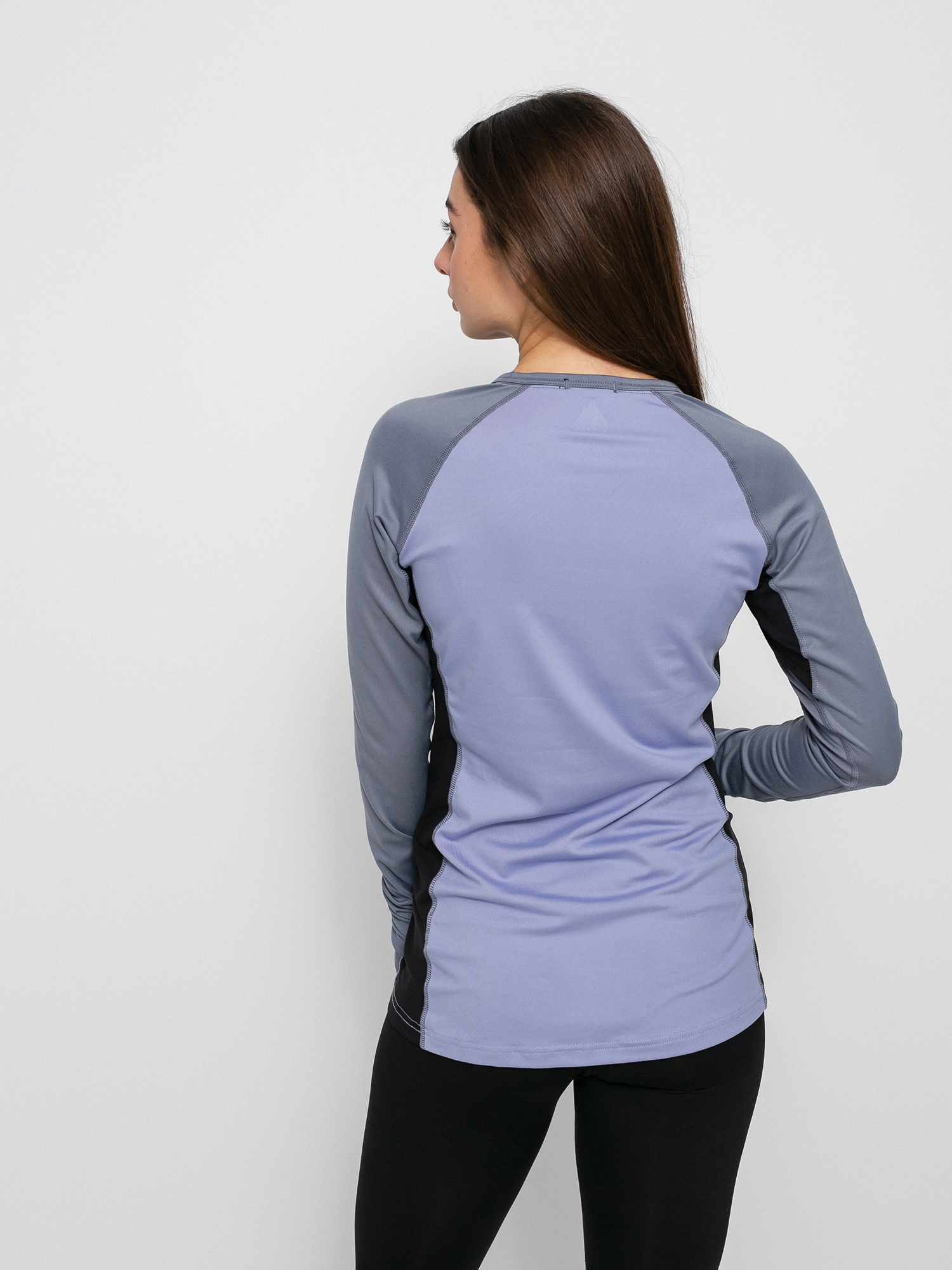 Damski Longsleeve aktywny Burton Midweight X Base Layer (folkstone gray/foxglove violet)
