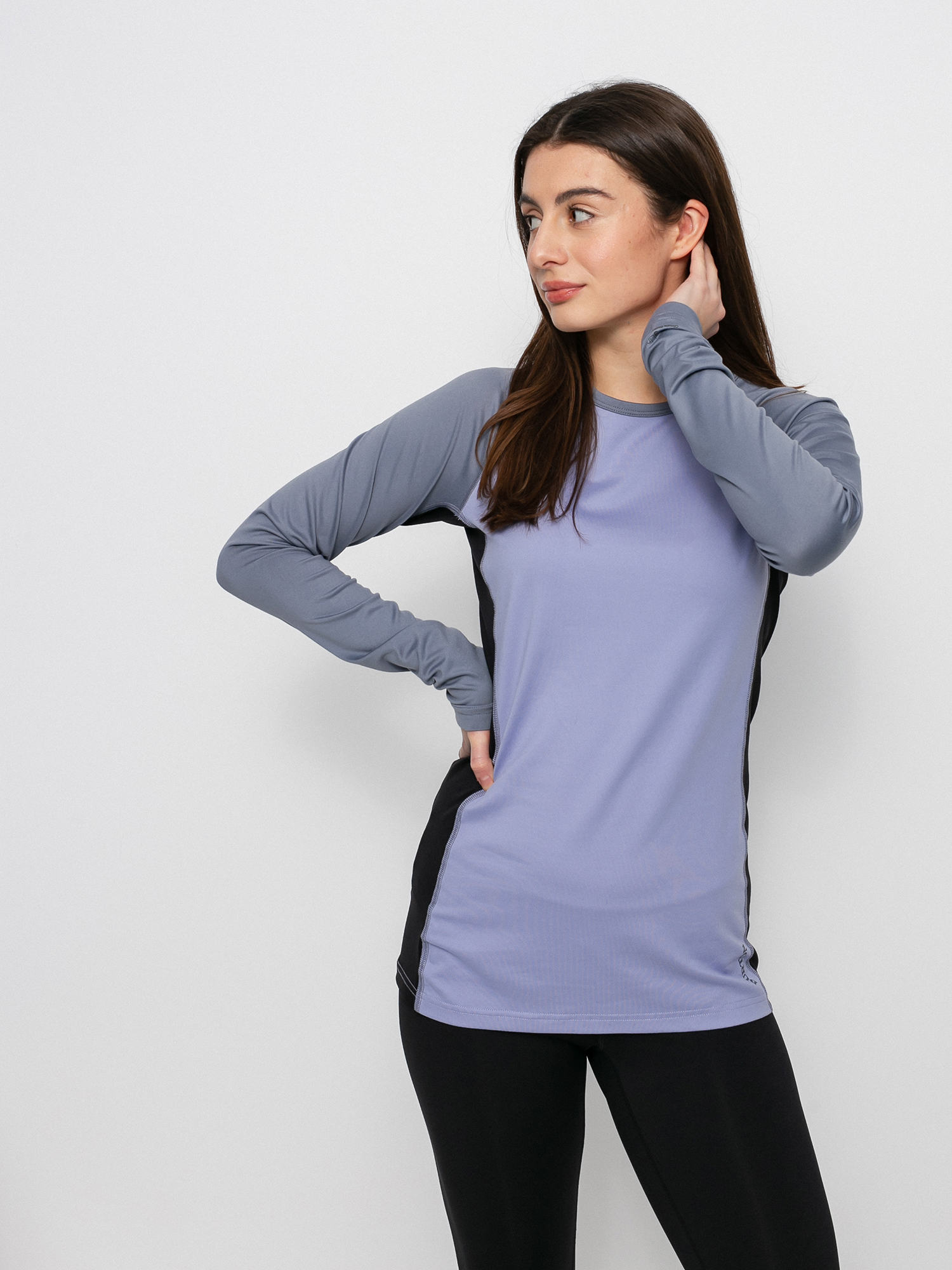 Damski Longsleeve aktywny Burton Midweight X Base Layer (folkstone gray/foxglove violet)