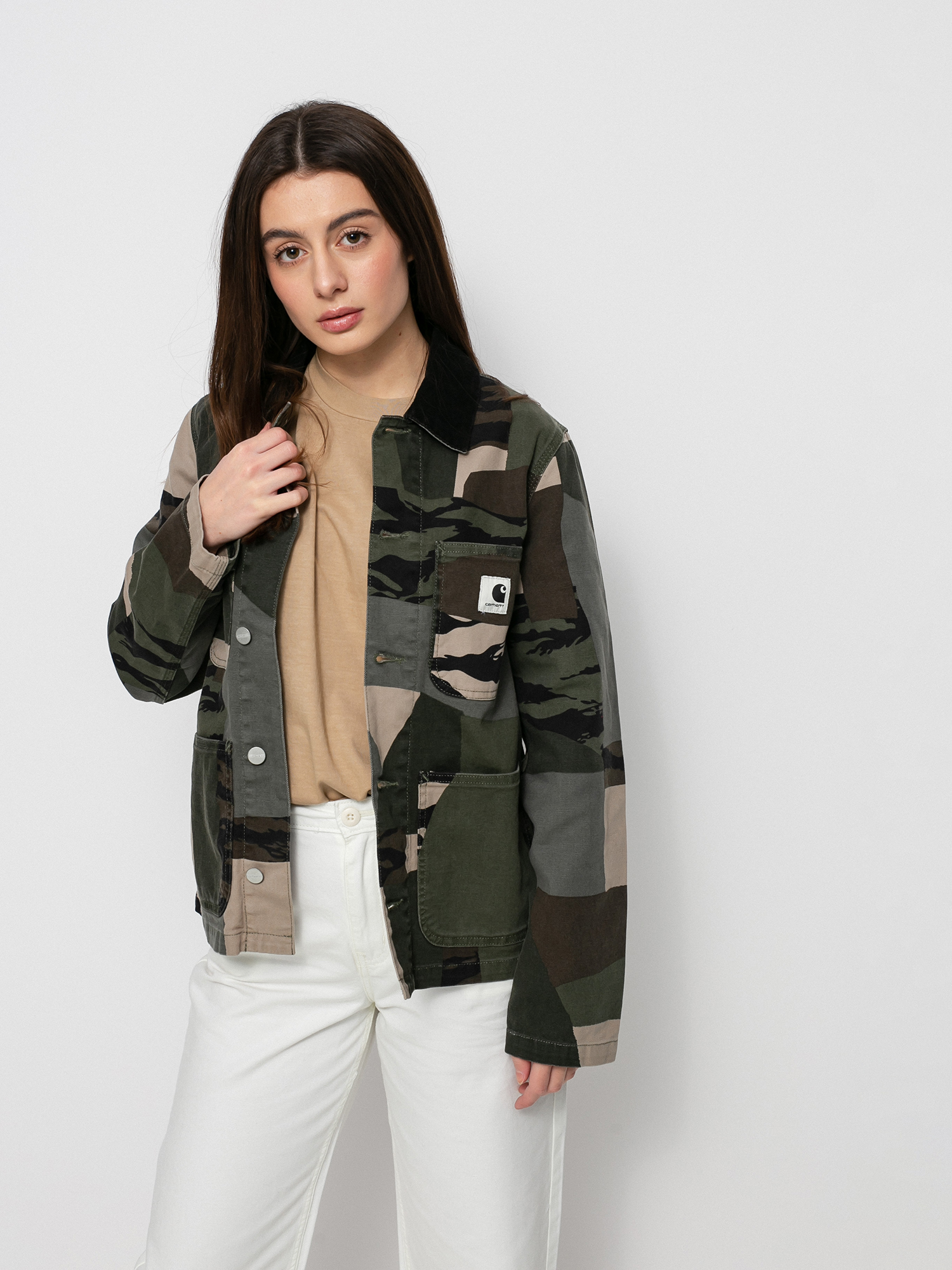 Kurtka Carhartt WIP Michigan Wmn (camo mend/black)