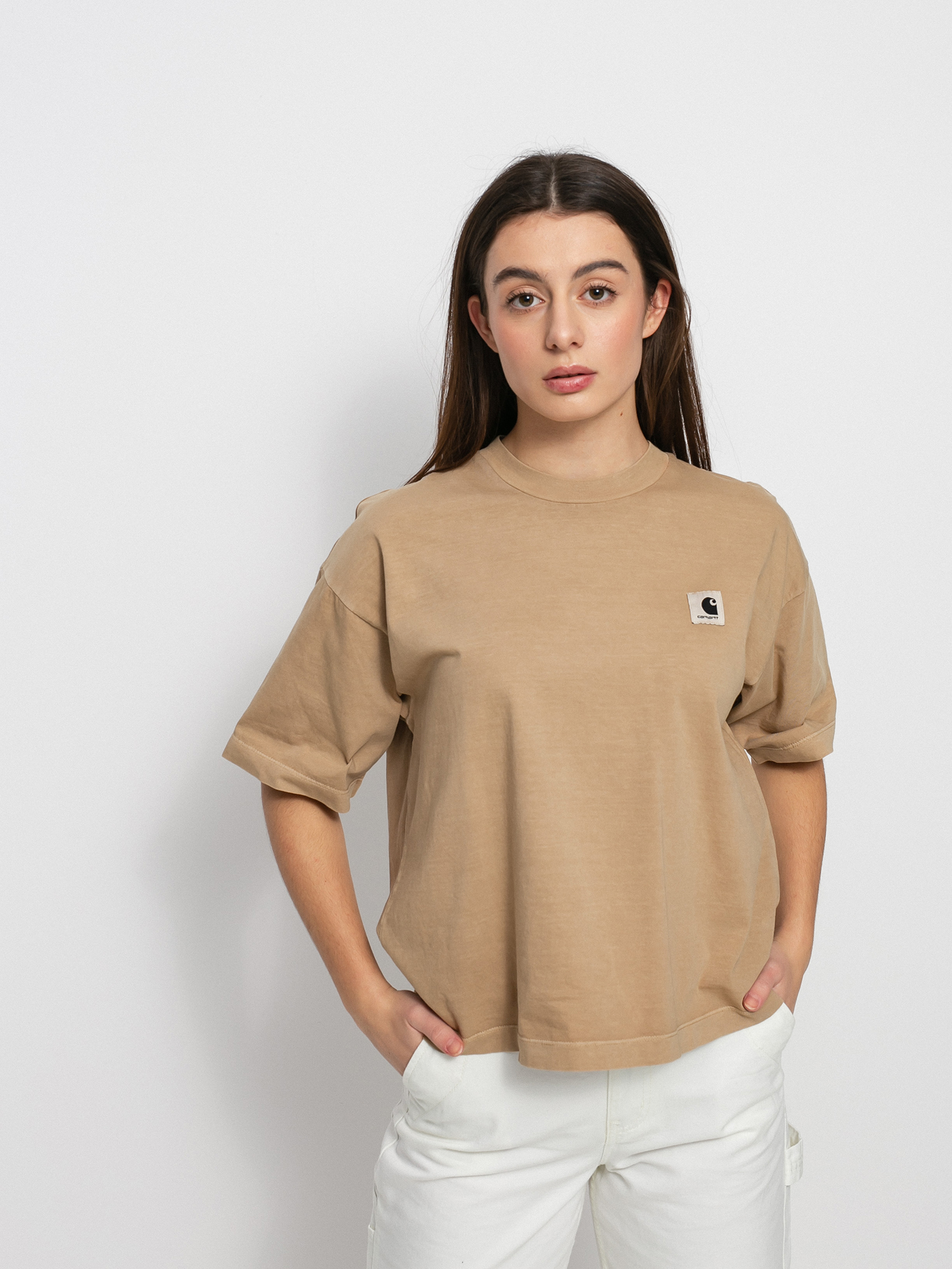 T-shirt Carhartt WIP Nelson Wmn (dusty h brown)