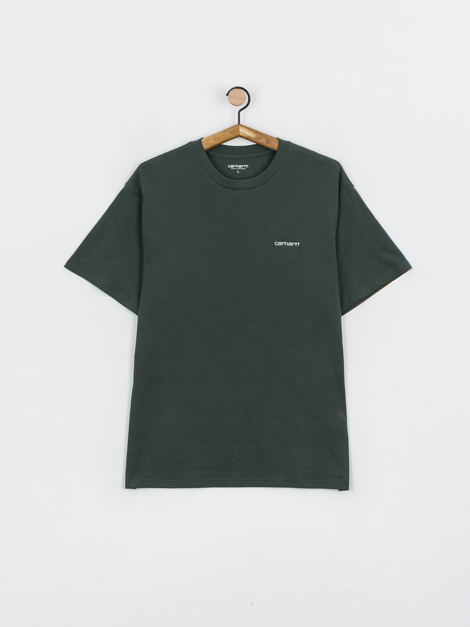 T-shirt Carhartt WIP Script Embroidery (hemlock green/white)