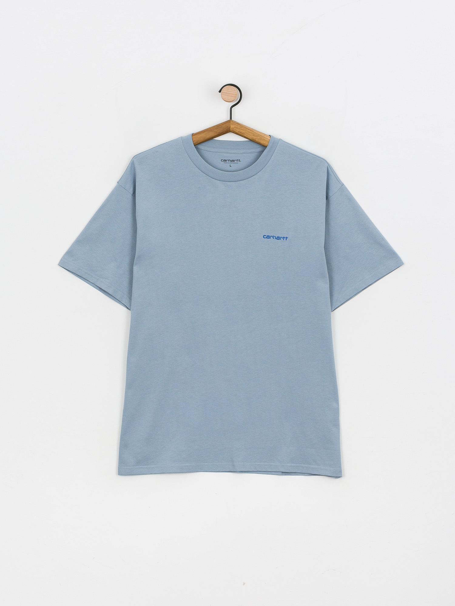 T-shirt Carhartt WIP Script Embroidery (frosted blue/gulf)