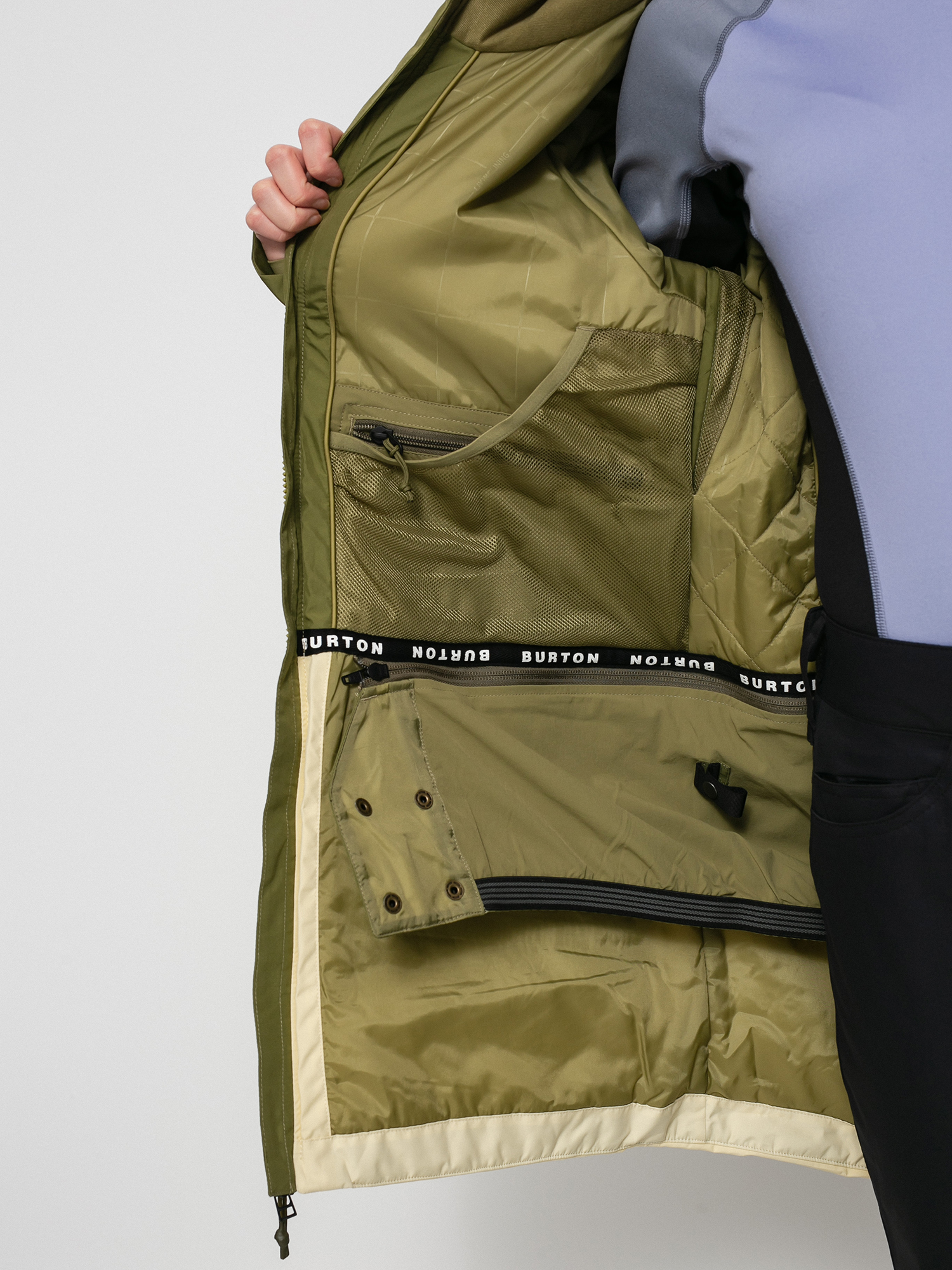 Damska Kurtka snowboardowa Burton Gore Tex Treeline (martini olive/creme brulee)