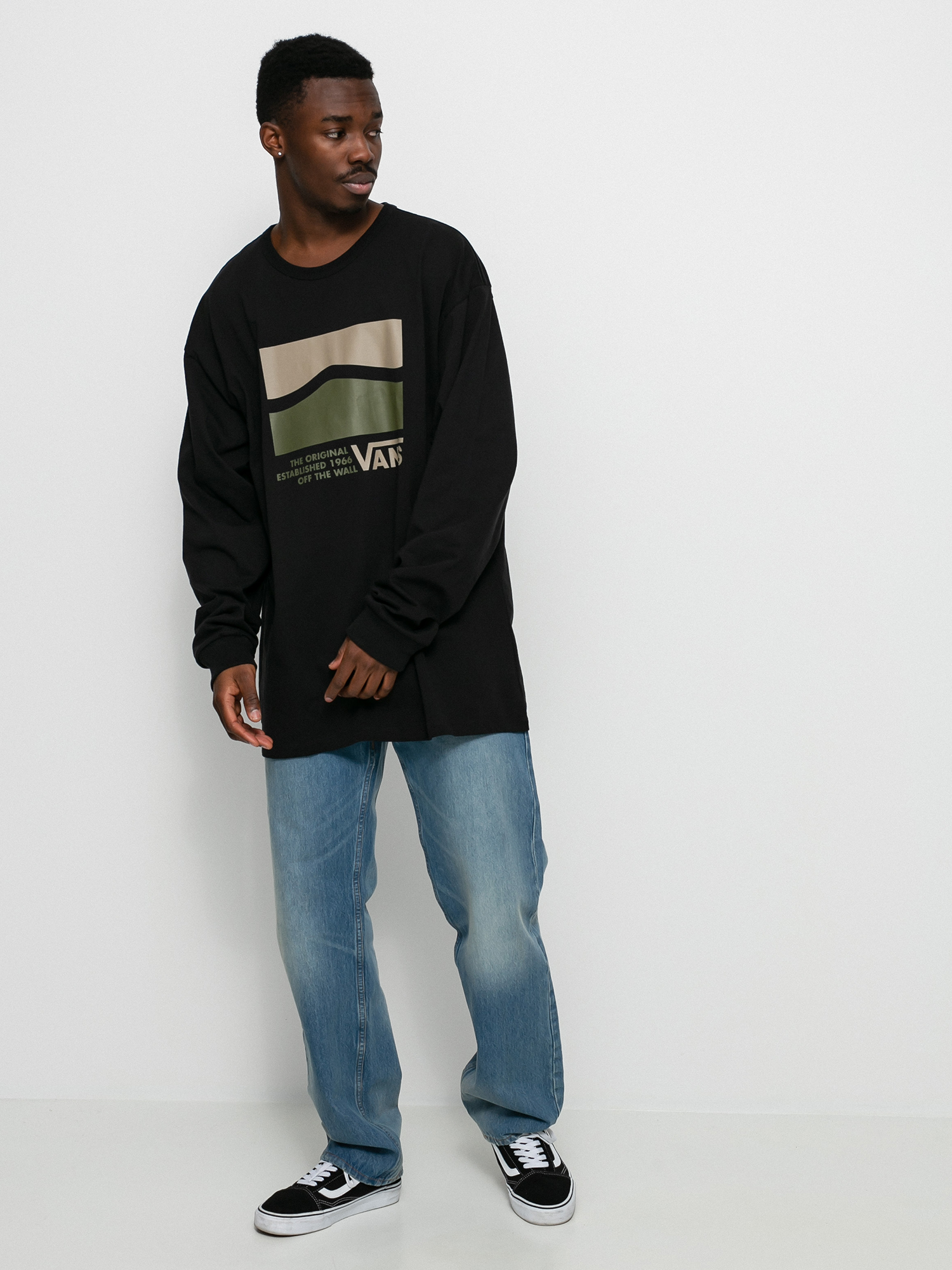 Longsleeve Vans Off The Wall Sidestripe (black)