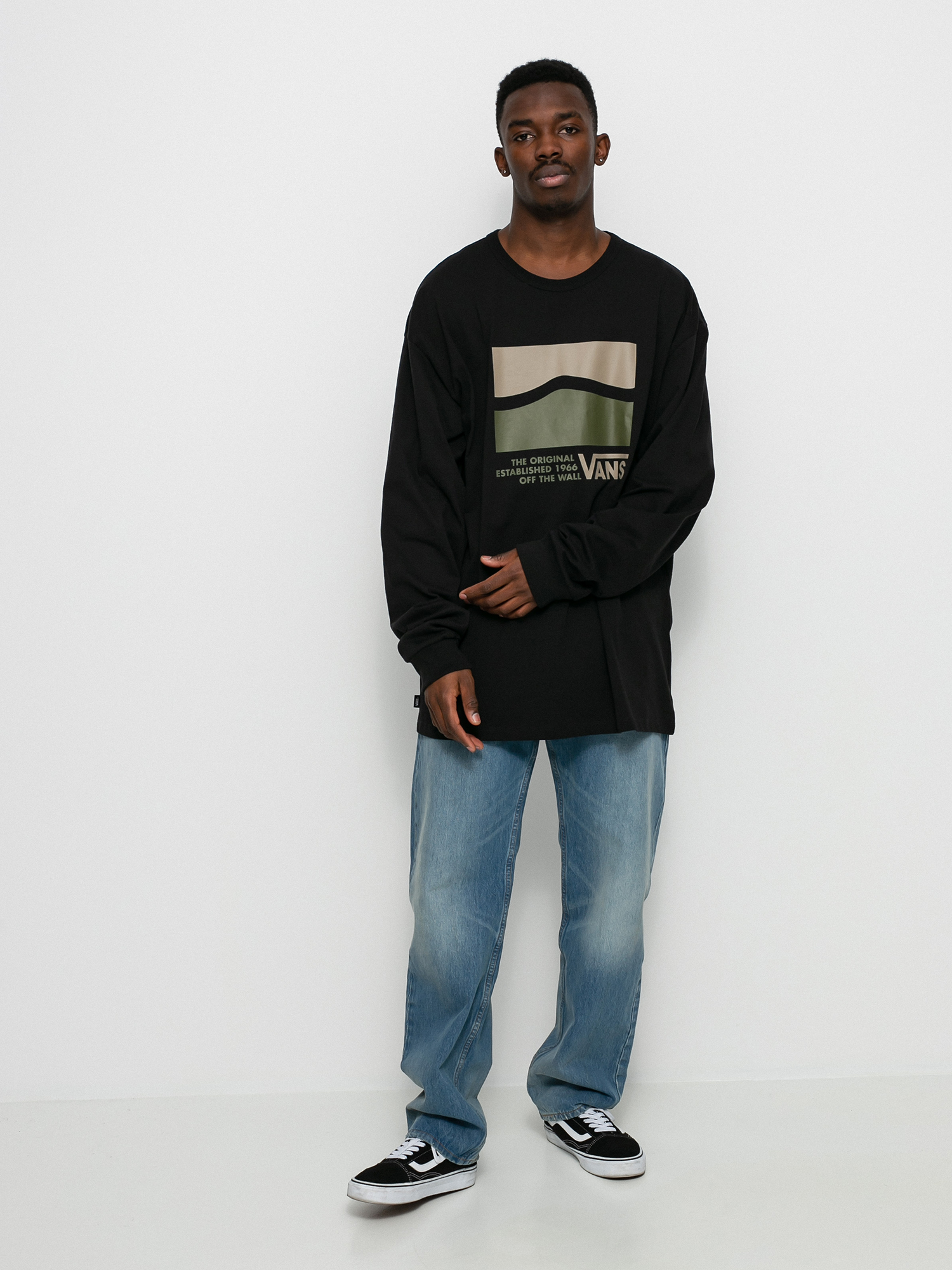Longsleeve Vans Off The Wall Sidestripe (black)