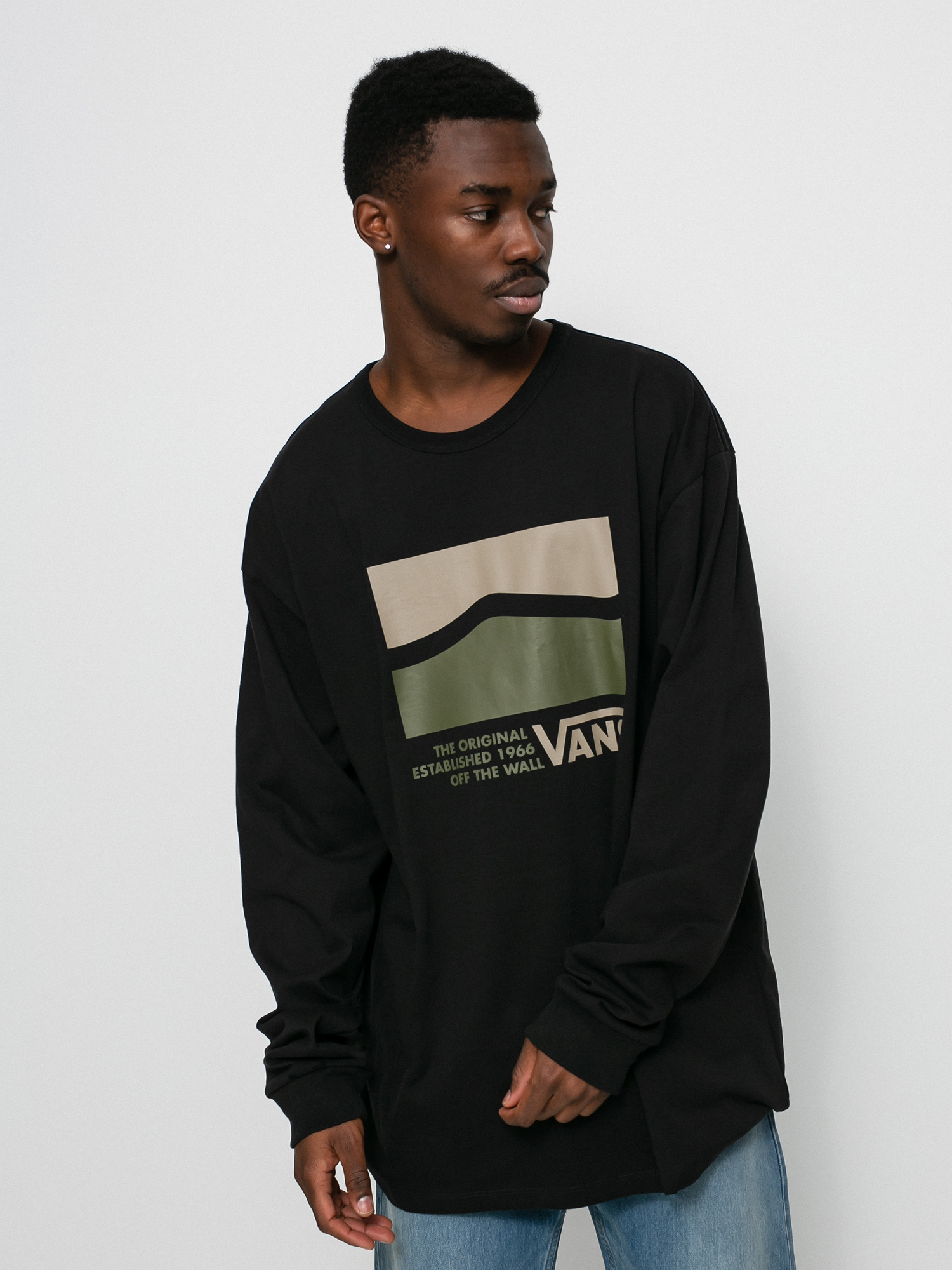 Longsleeve Vans Off The Wall Sidestripe (black)