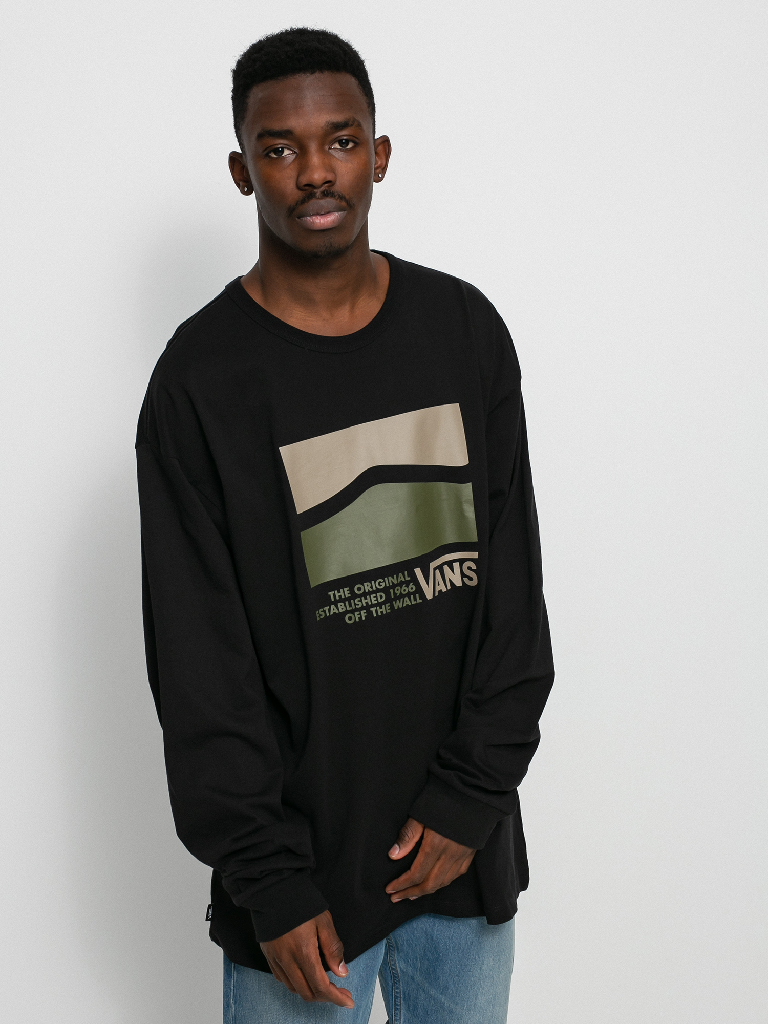 Longsleeve Vans Off The Wall Sidestripe (black)