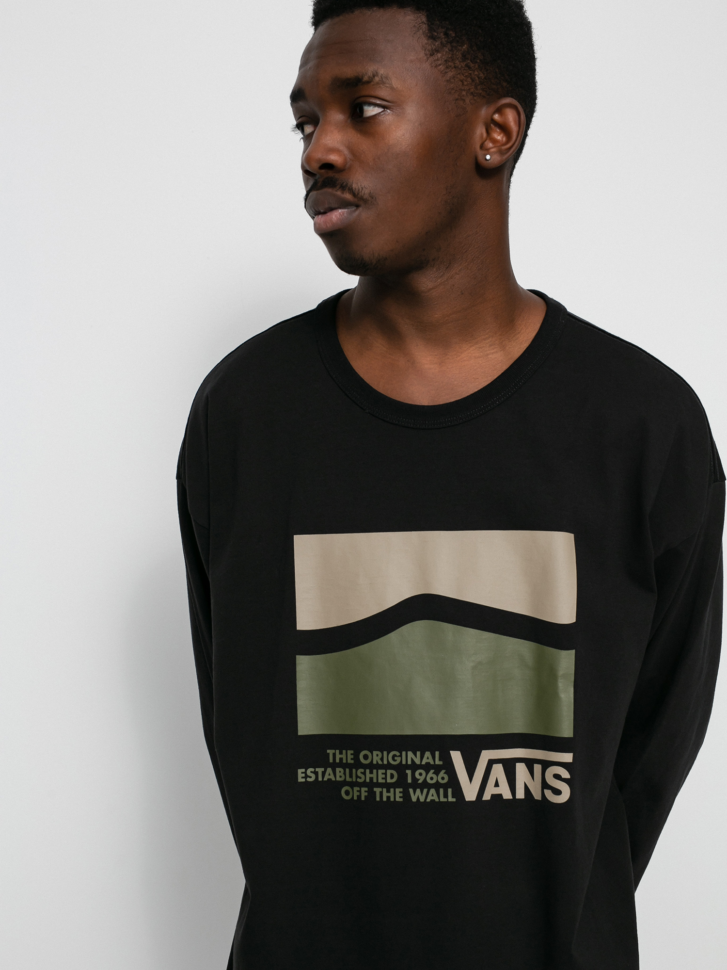 Longsleeve Vans Off The Wall Sidestripe (black)