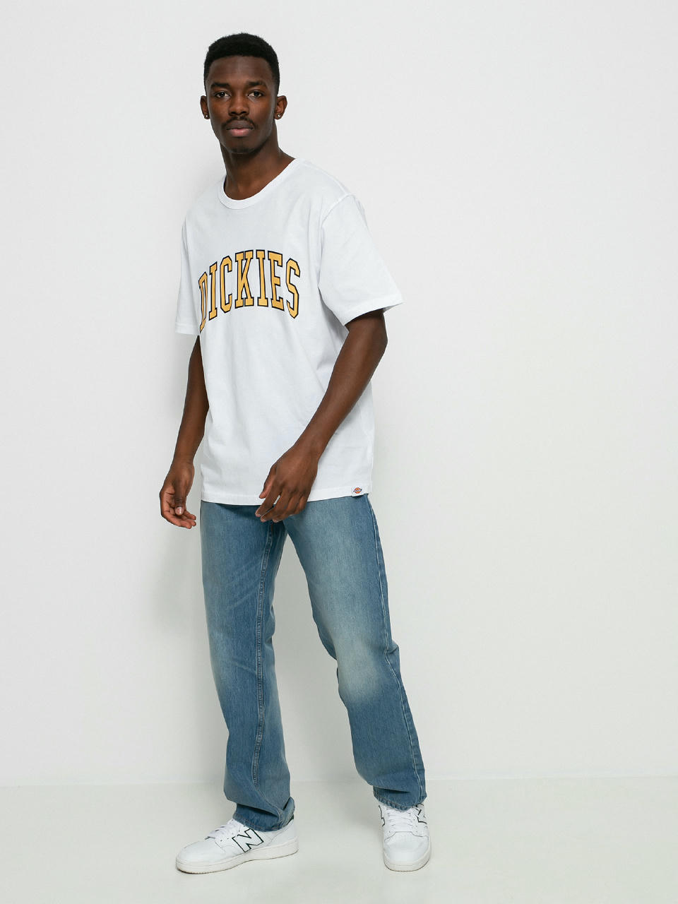 T-shirt Dickies Aitkin (white/yellow)