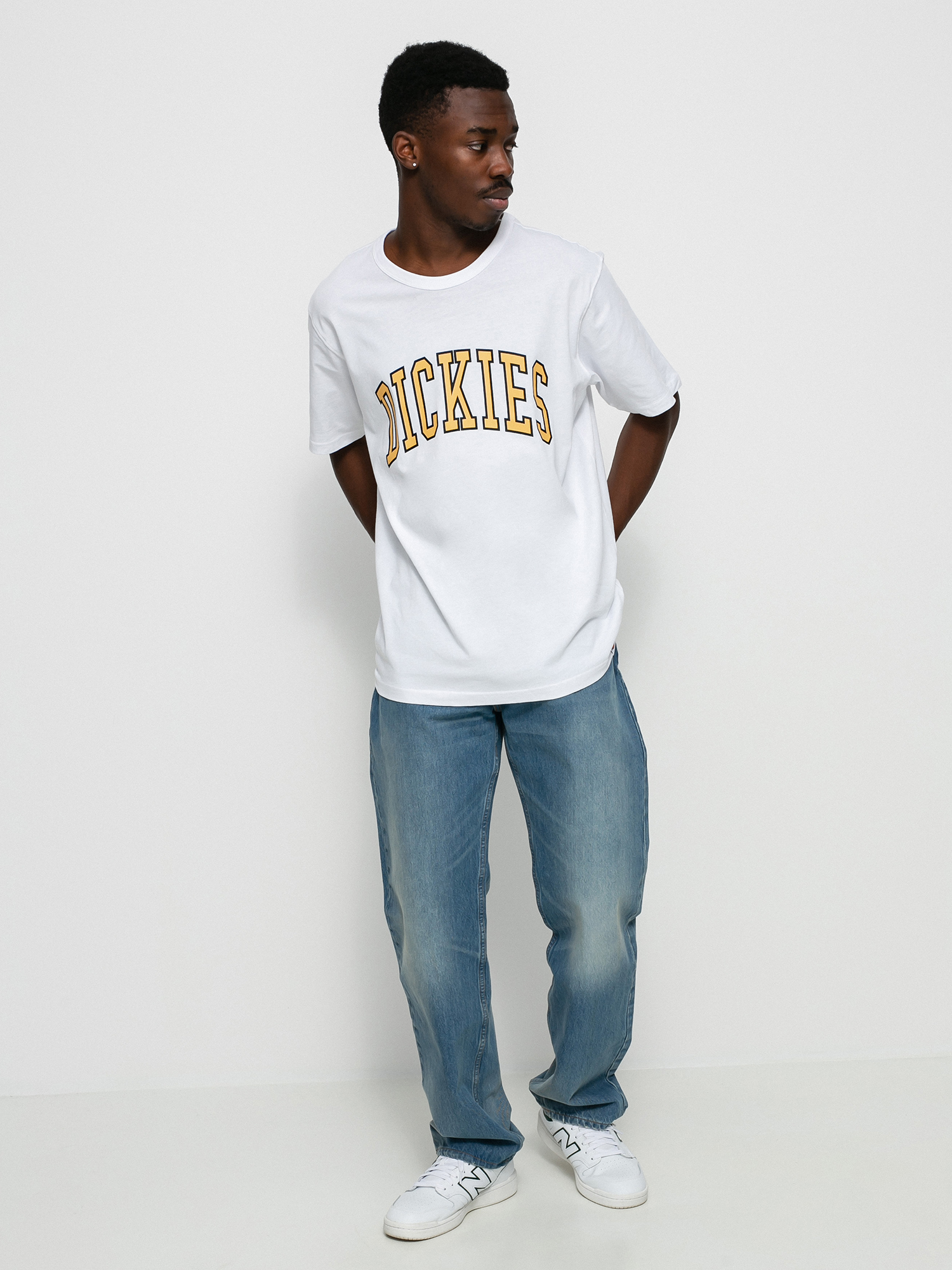 T-shirt Dickies Aitkin (white/yellow)