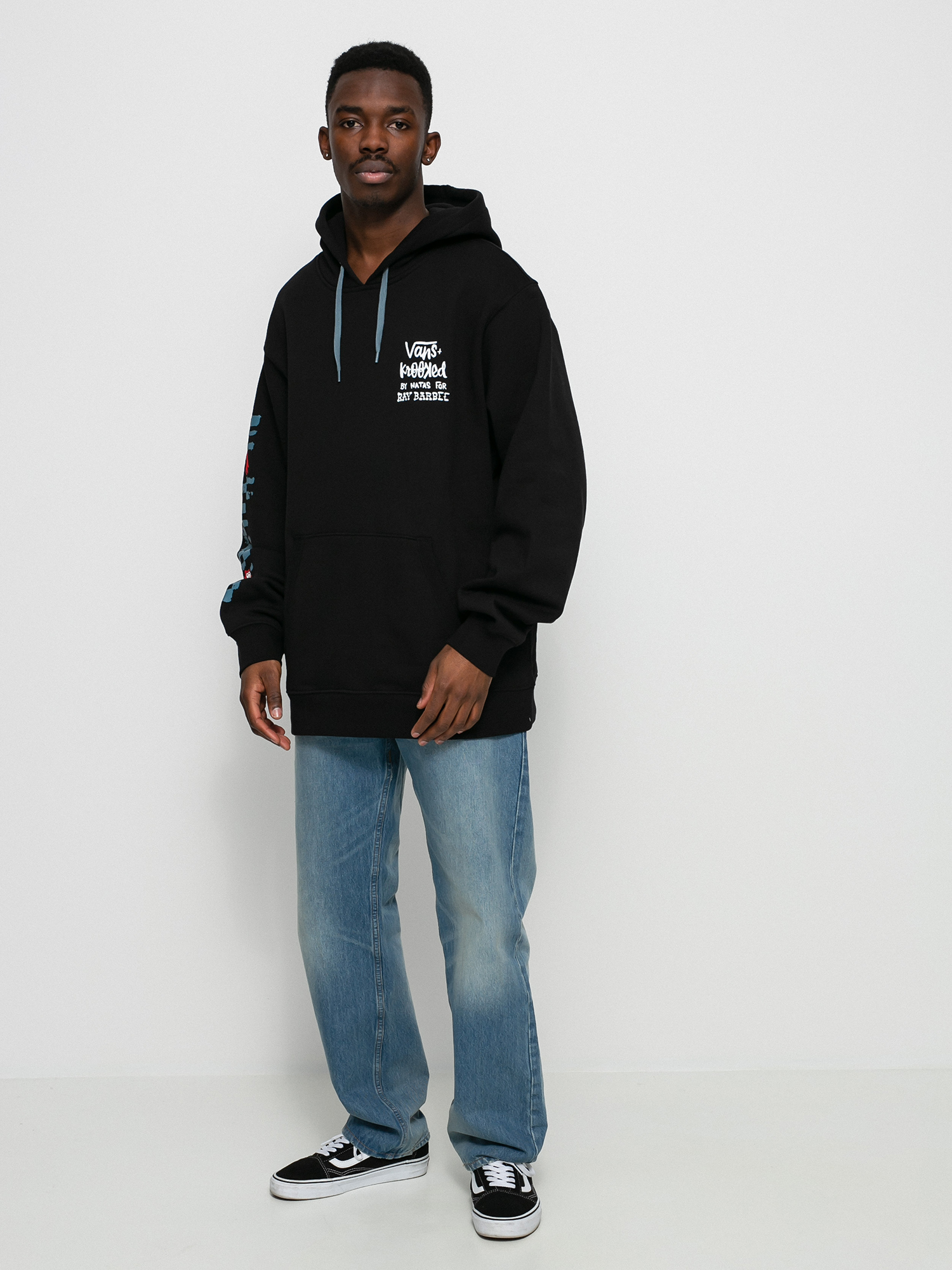 Bluza z kapturem Vans X KROOKED By Natas For Ray HD (black)